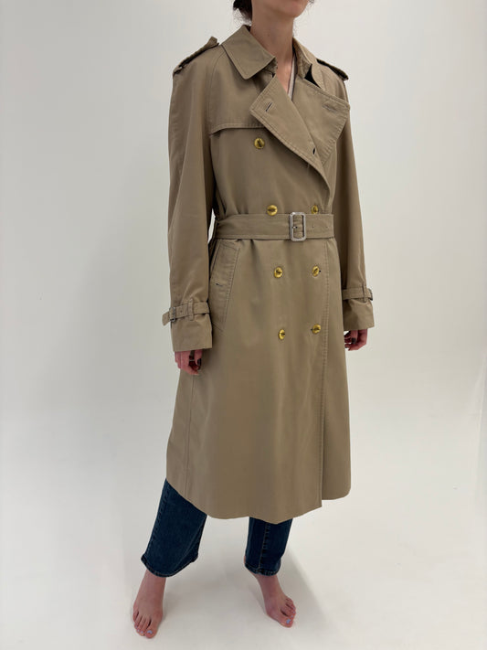 Trench high end Burberry tall de toamnă-iarnă cu liner de lana detașabil