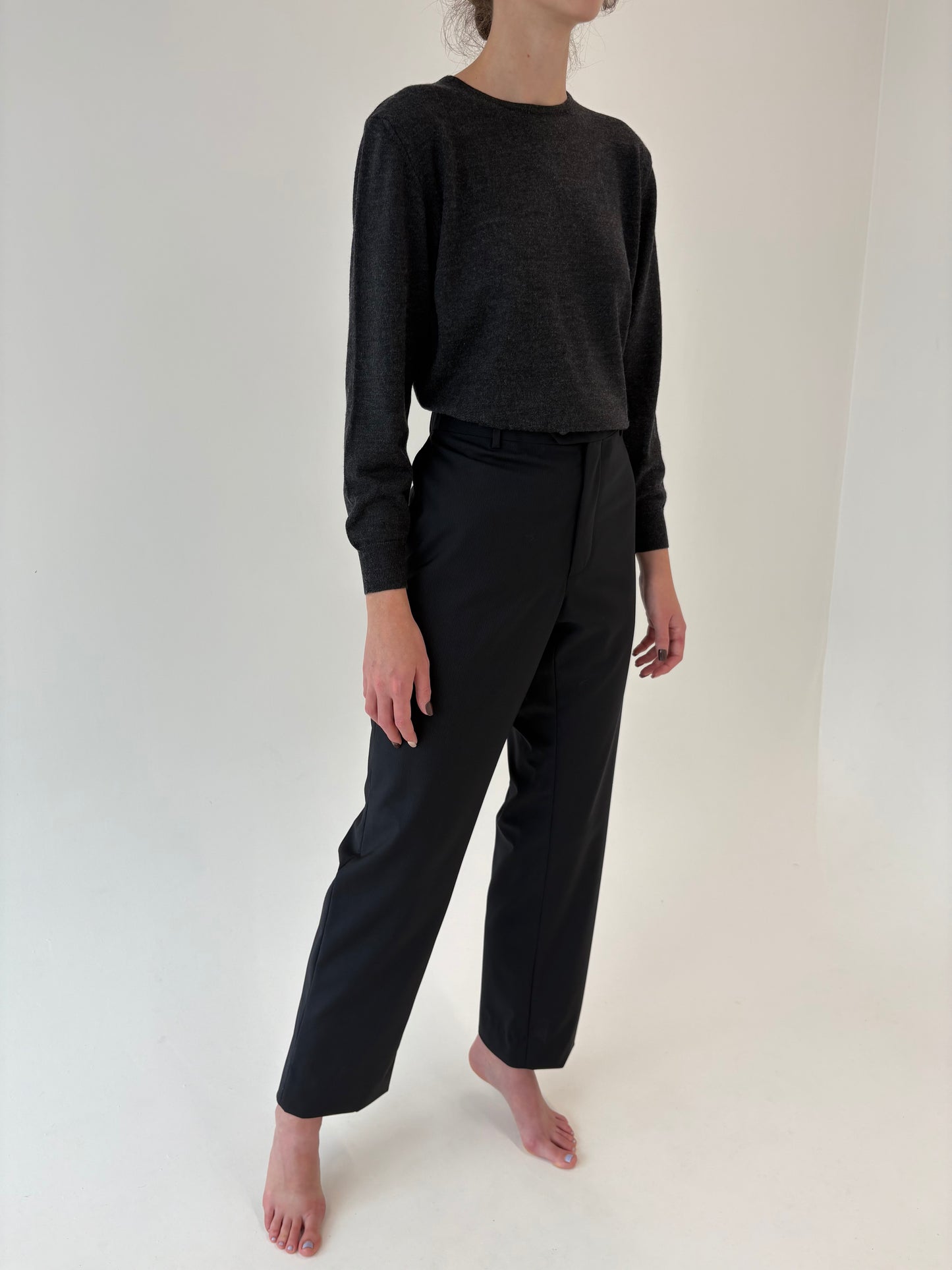 Costum italian din stofă luxury de lana merino extrafina super 110’s