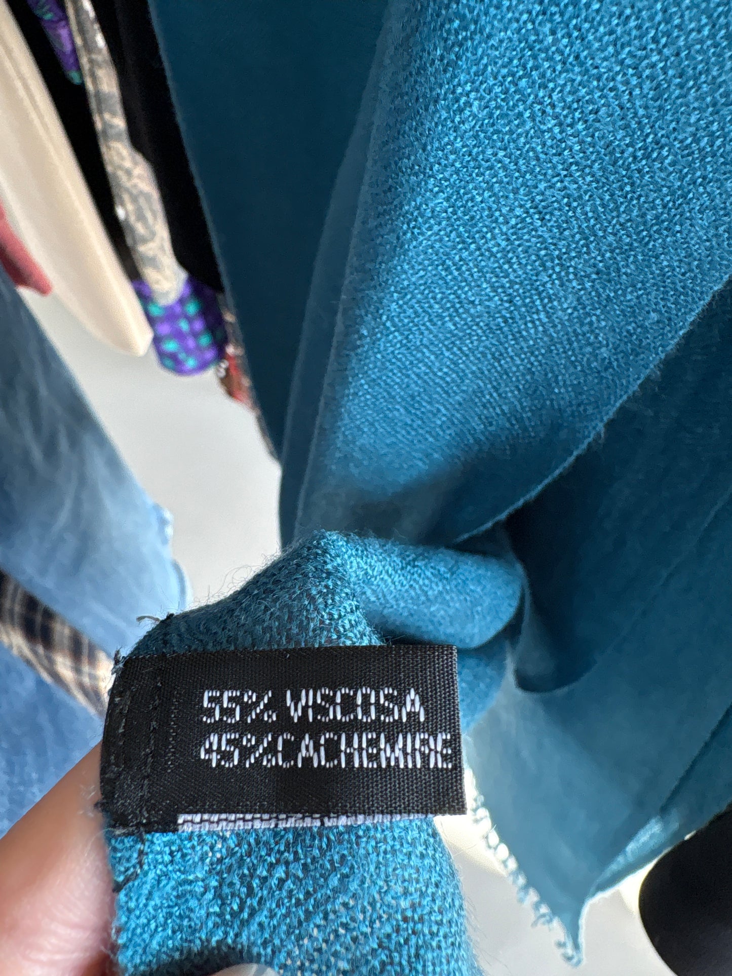Sal de cașmir dark turquoise