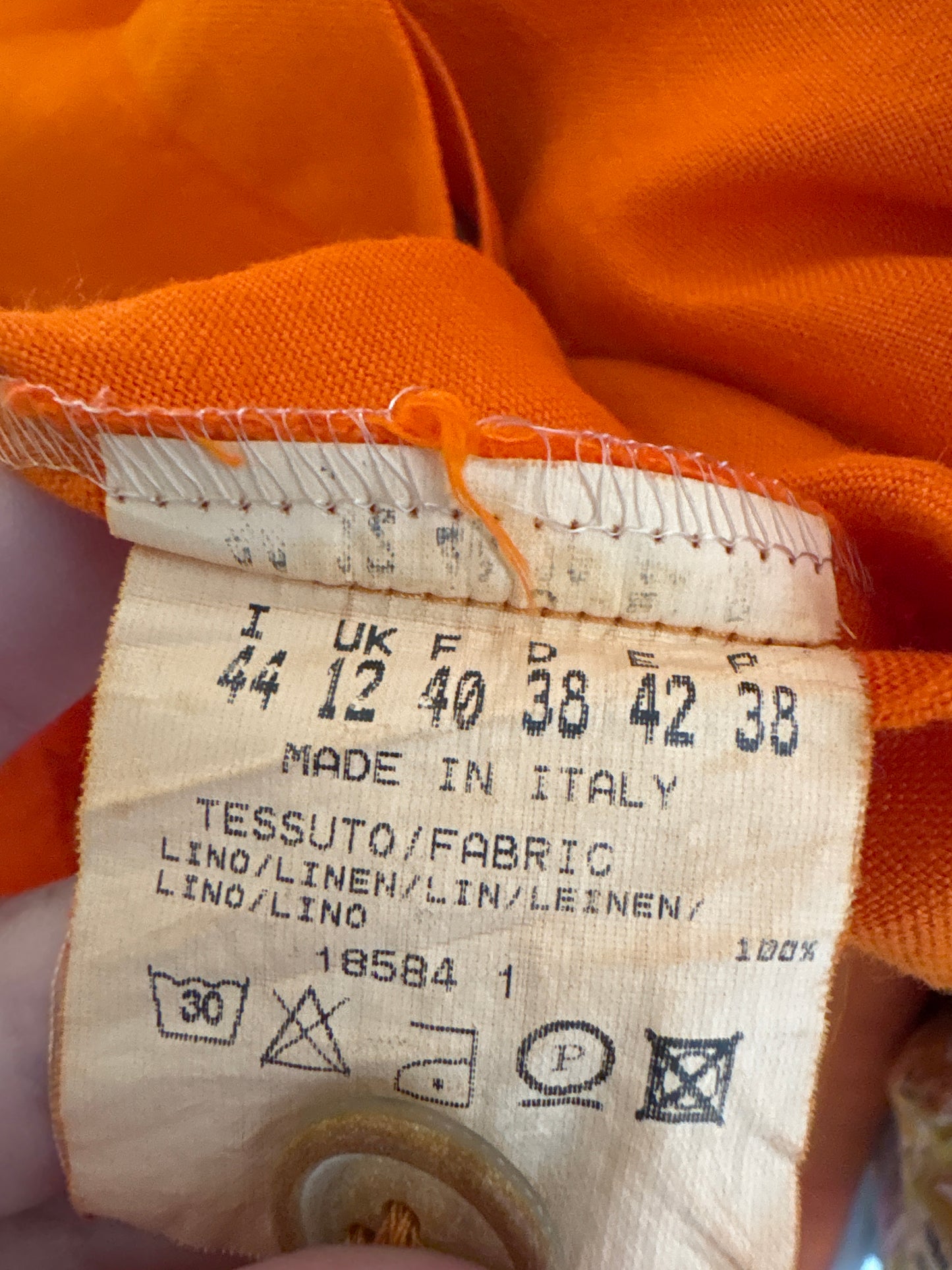 Cămașa din in electric orange cu influențe casual