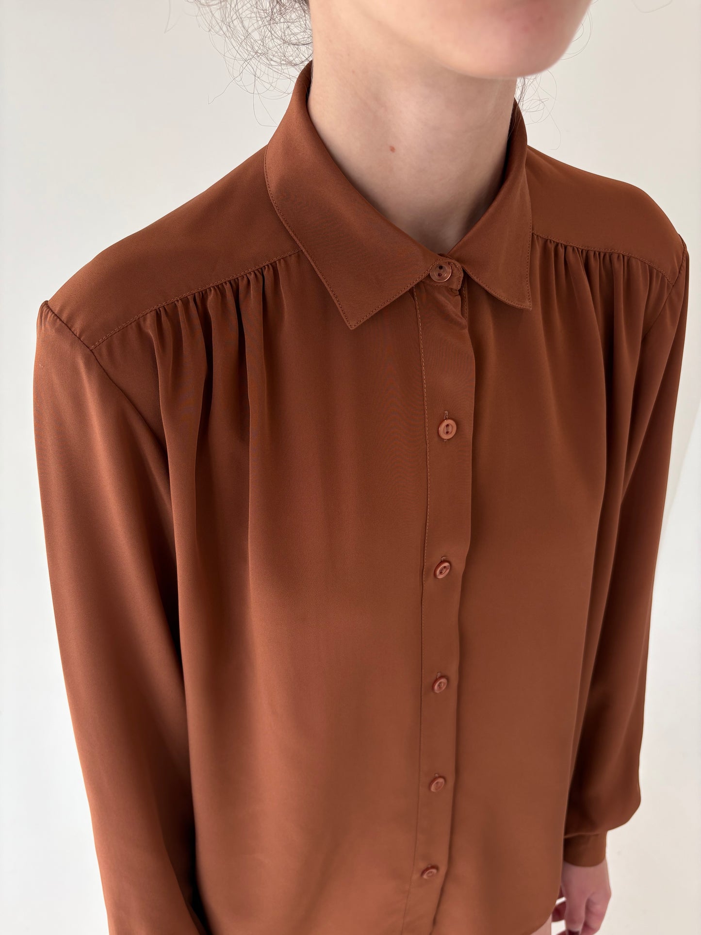 Cămașa vintage caramel Swiss made