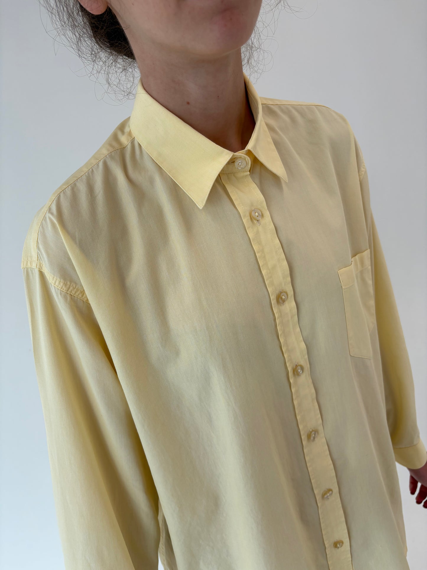 Cămașa premium italiană petite butter yellow