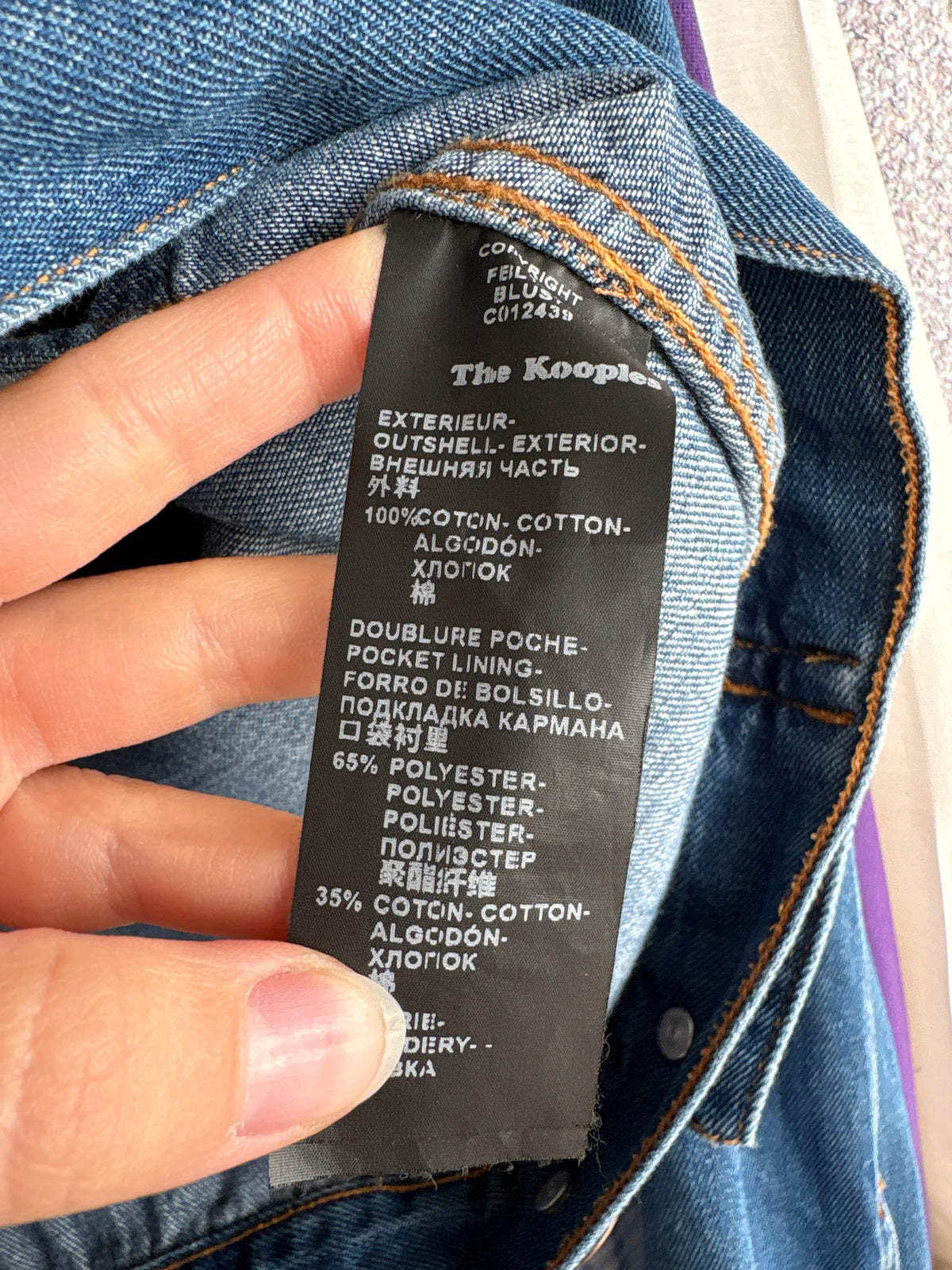 Geaca premium The Koples din jeans petite classic wash