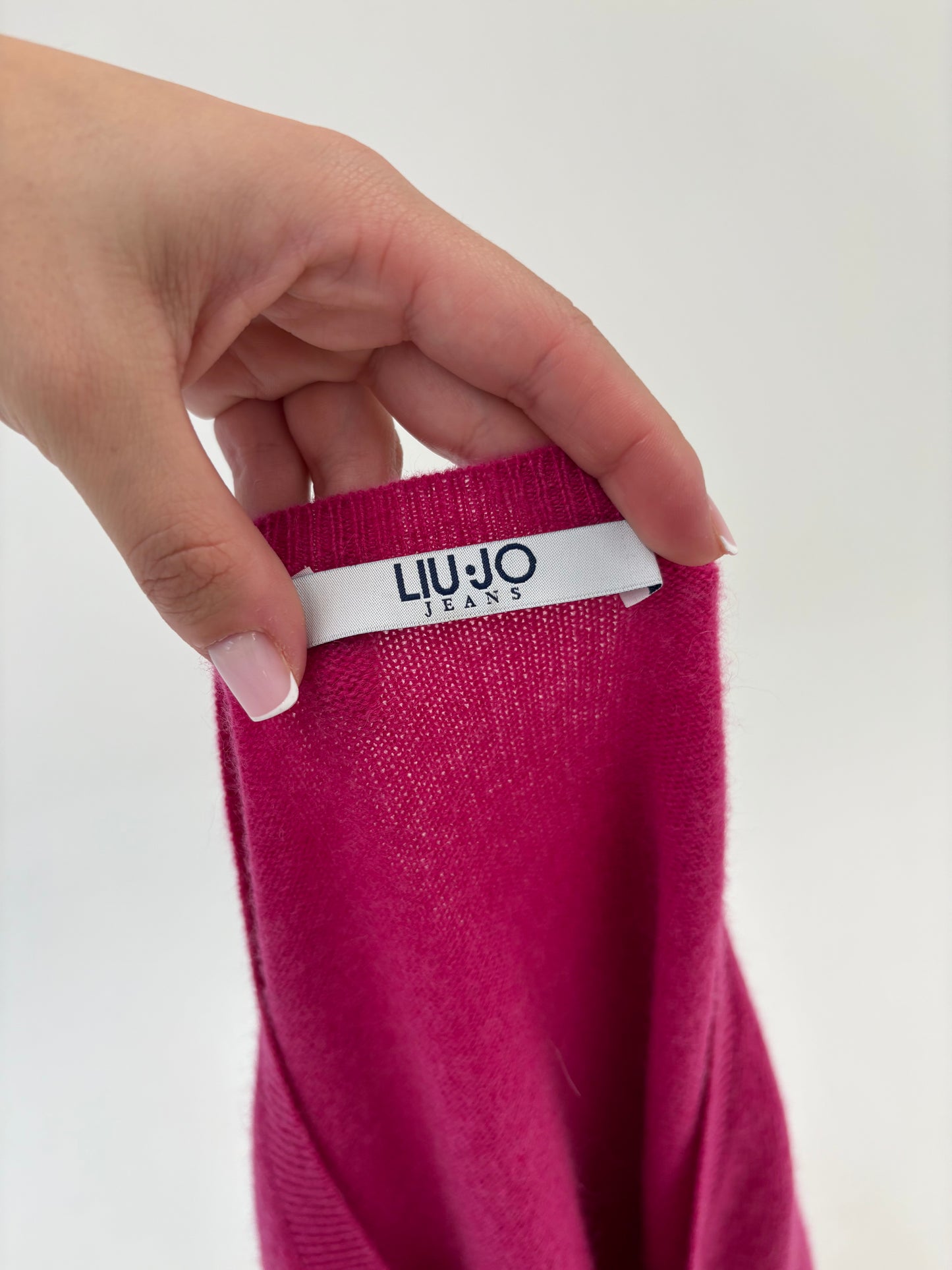 Top super premium din cașmir multiply fucsia Liu&Jo