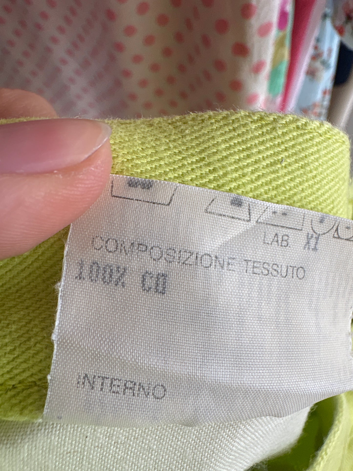 Jeans luxury vintage Rocco Barocco de vară neon green cu talie ultra înaltă