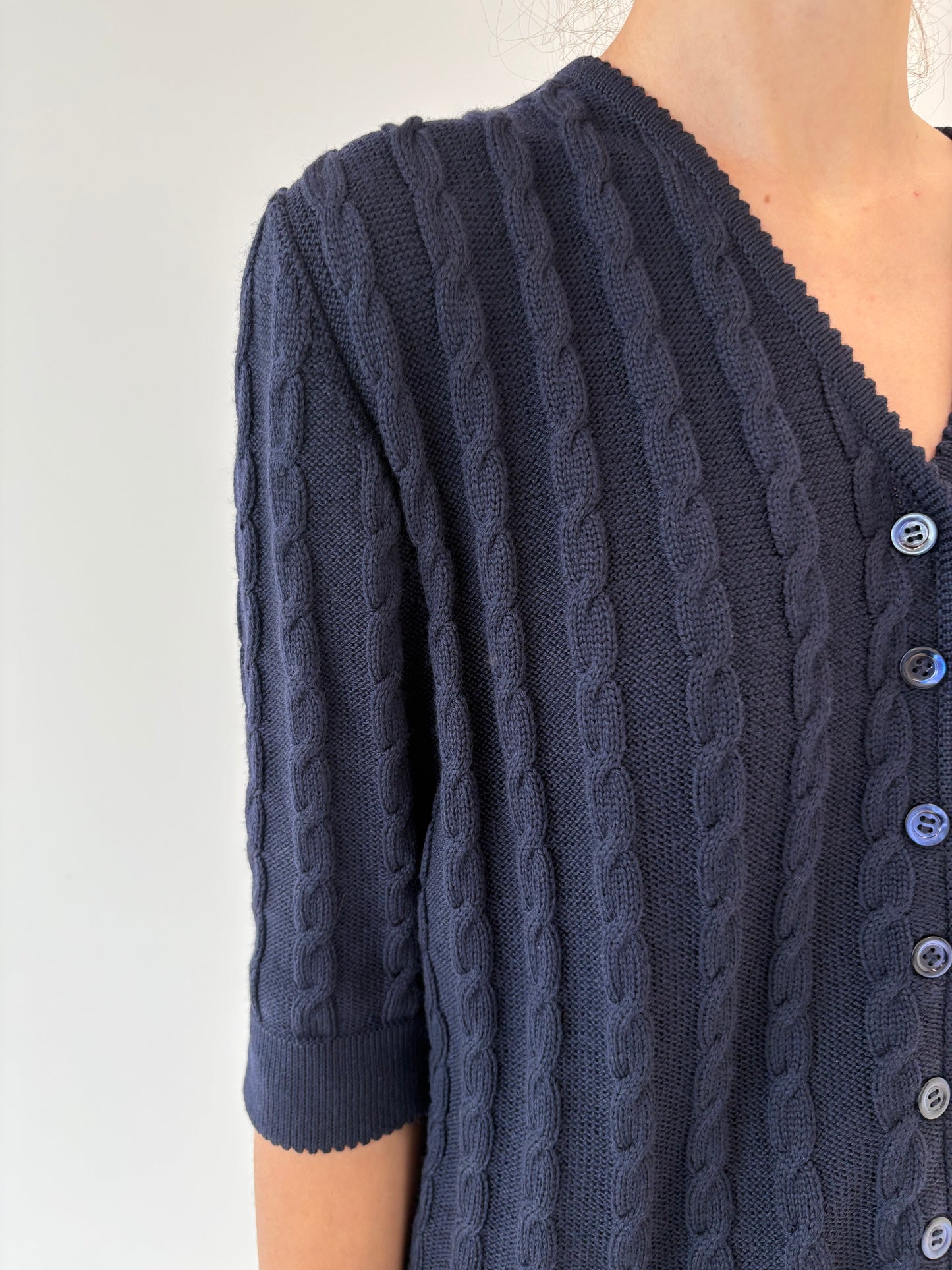 Top italian de gramaj mare din lana merino extrafina cu torsade