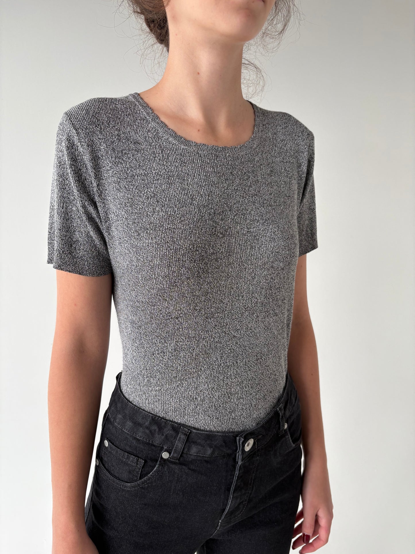 Top din jerse din mix de lana extrafina