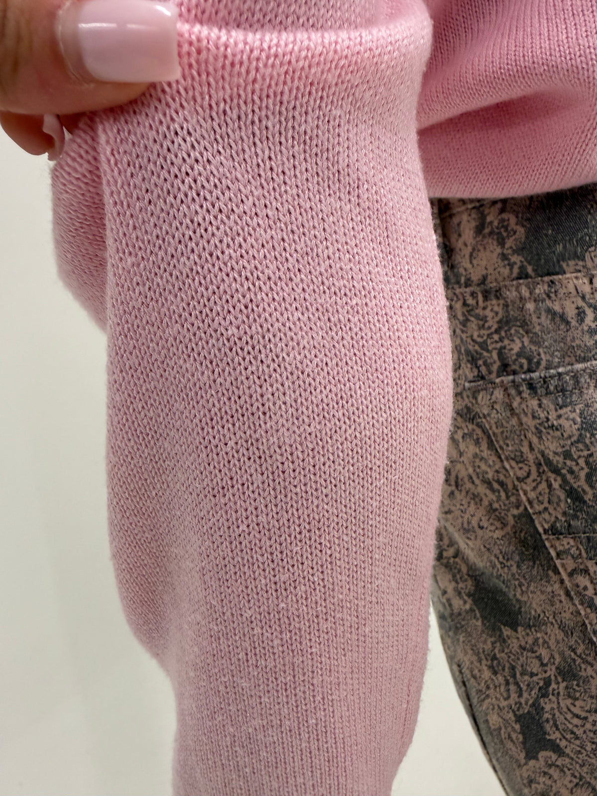 Pulover Ralph Lauren powder pink din mix de lana extrafina cu guler sal