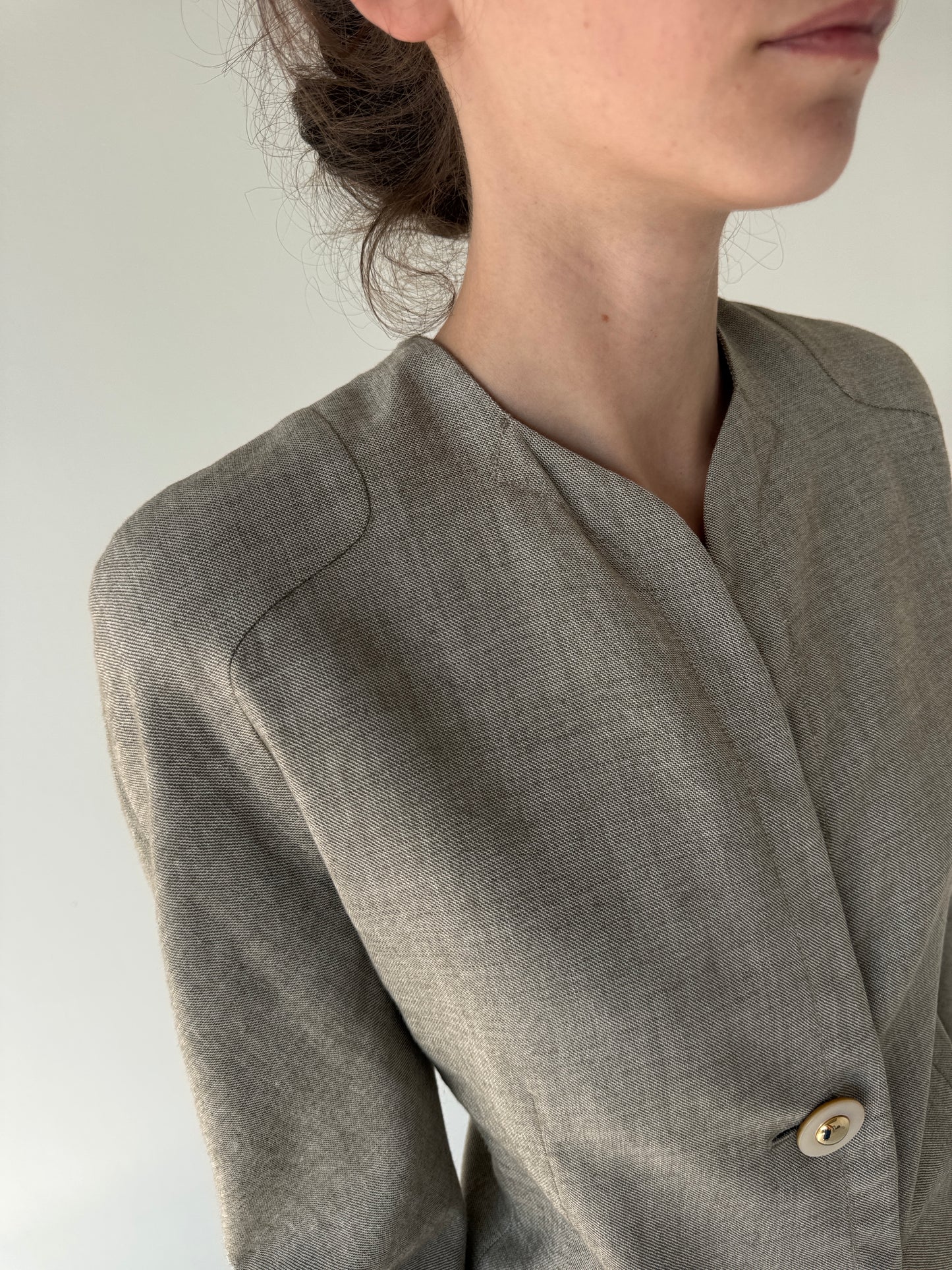 Sacou luxury italian din lana extrafina cu mătase naturală în croi retro modern