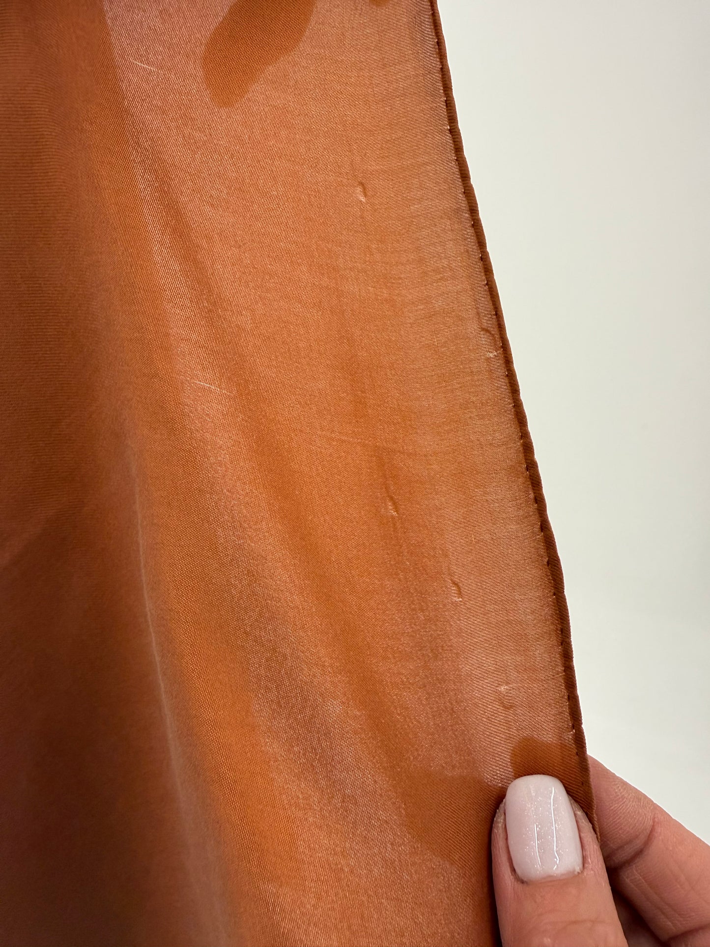 Eșarfă rust orange din mătase naturală