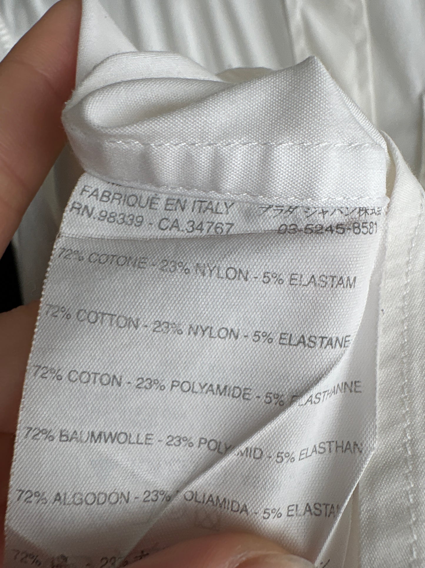 Cămașa Prada clasică cu mânecă 3/4
