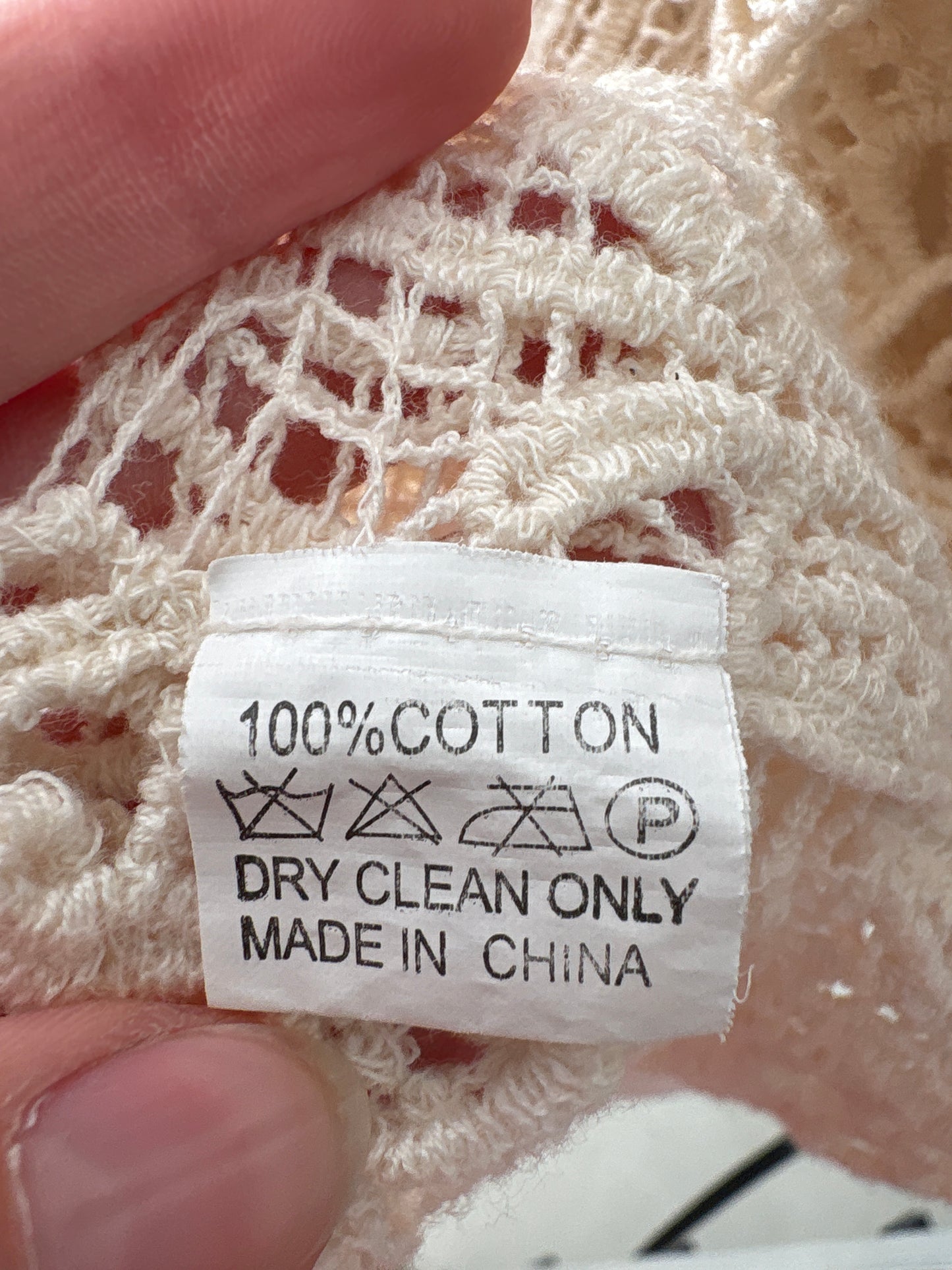 Bluză din macrame în croi lung butter white