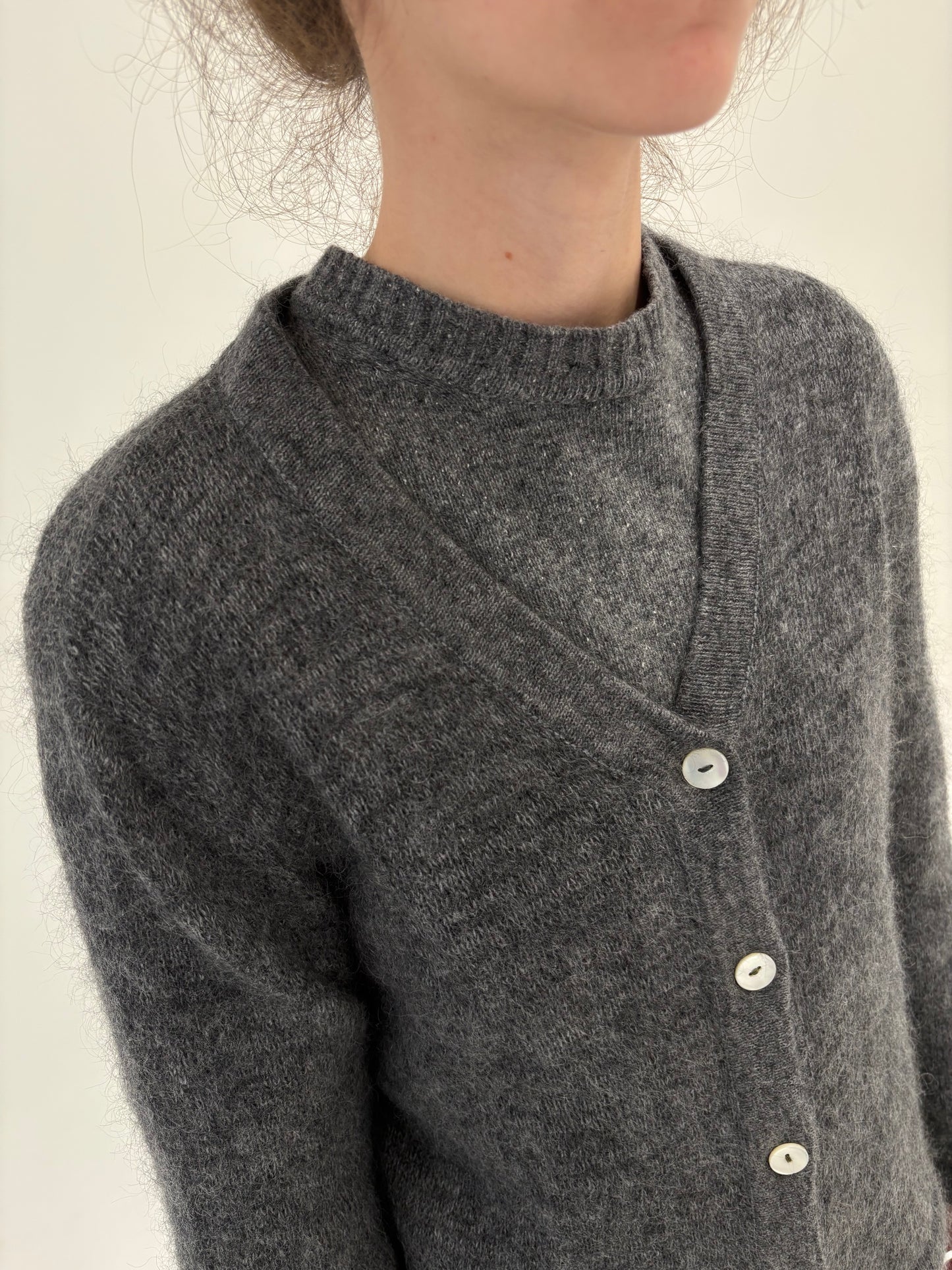 Cardigan high end gros din baby mohair excepțional