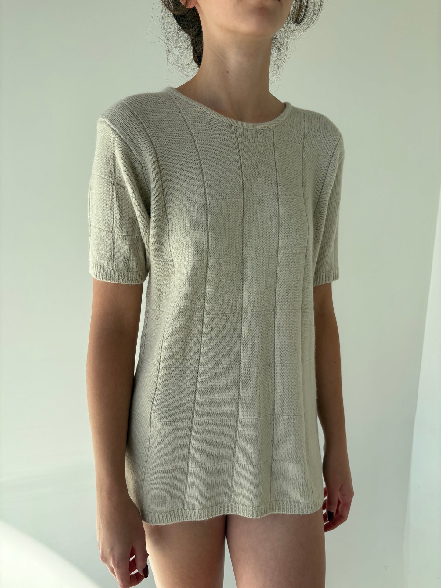 Set light nude italian excepțional din mix de lana extrafina multiply