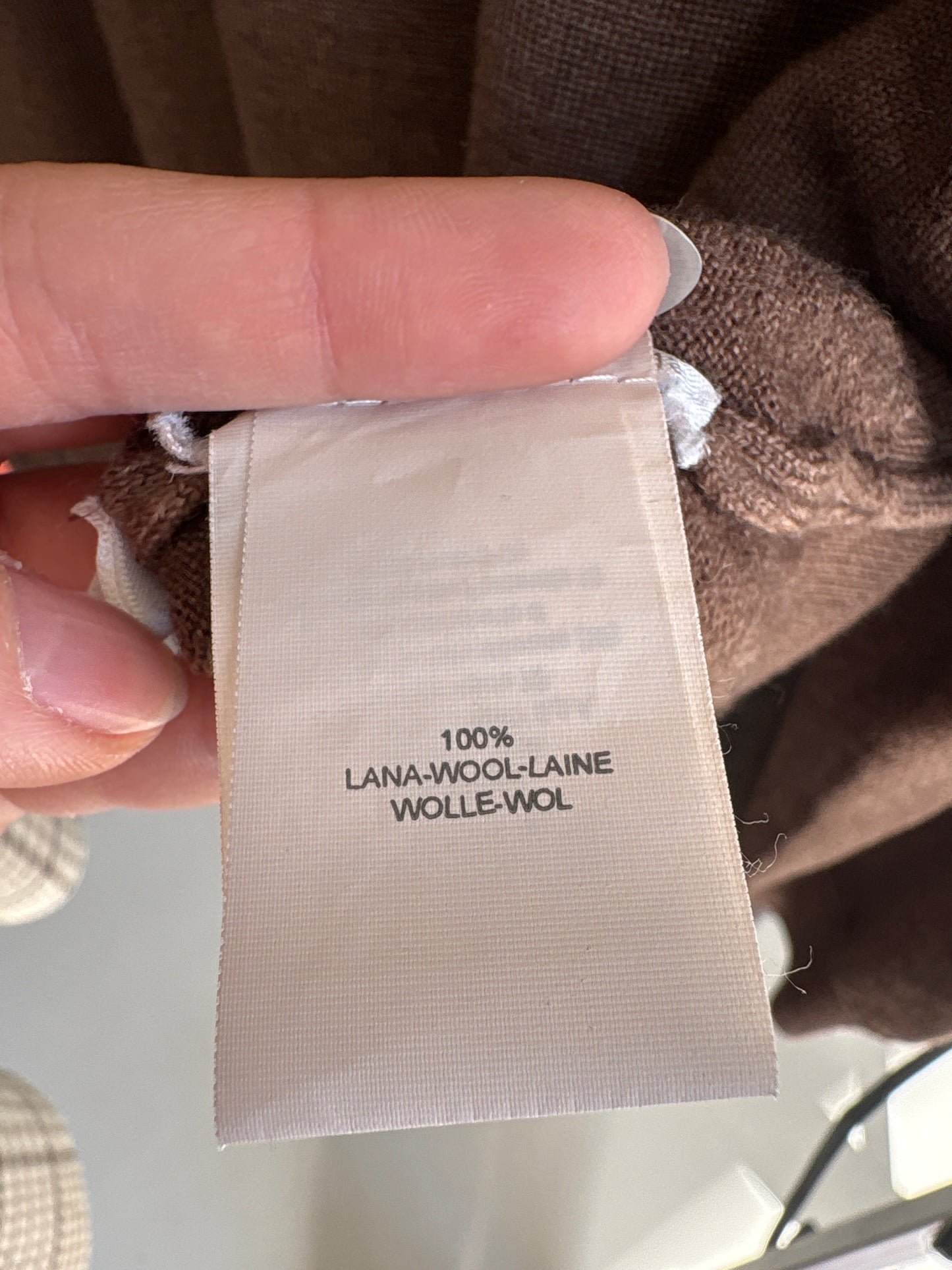 Pulover chocolate brown din lana merino extrafina de gramaj mare