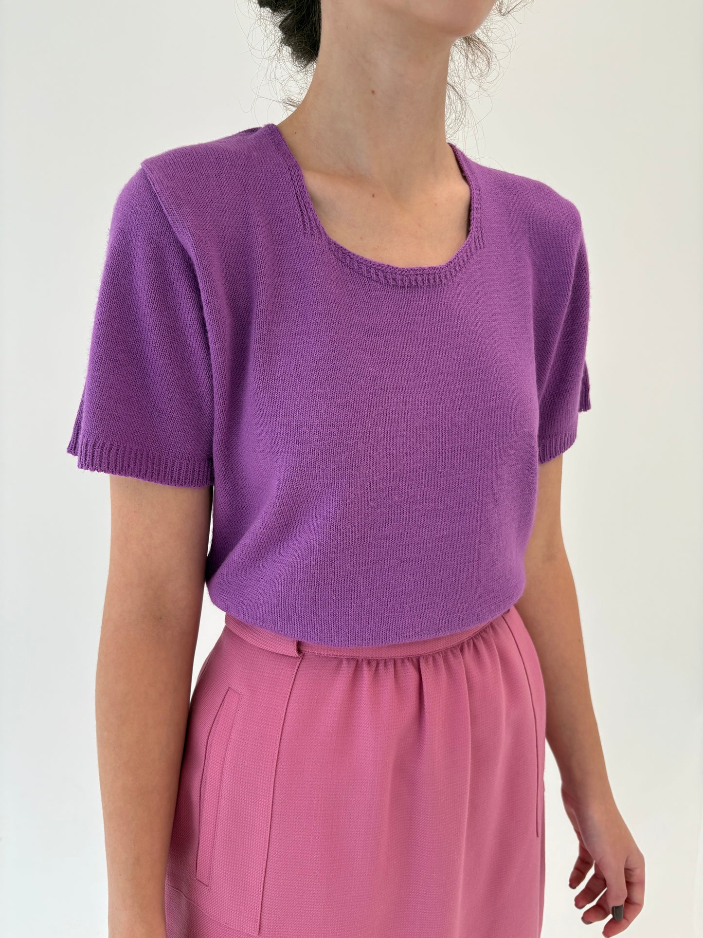 Top din lana extrafina vivid lavender