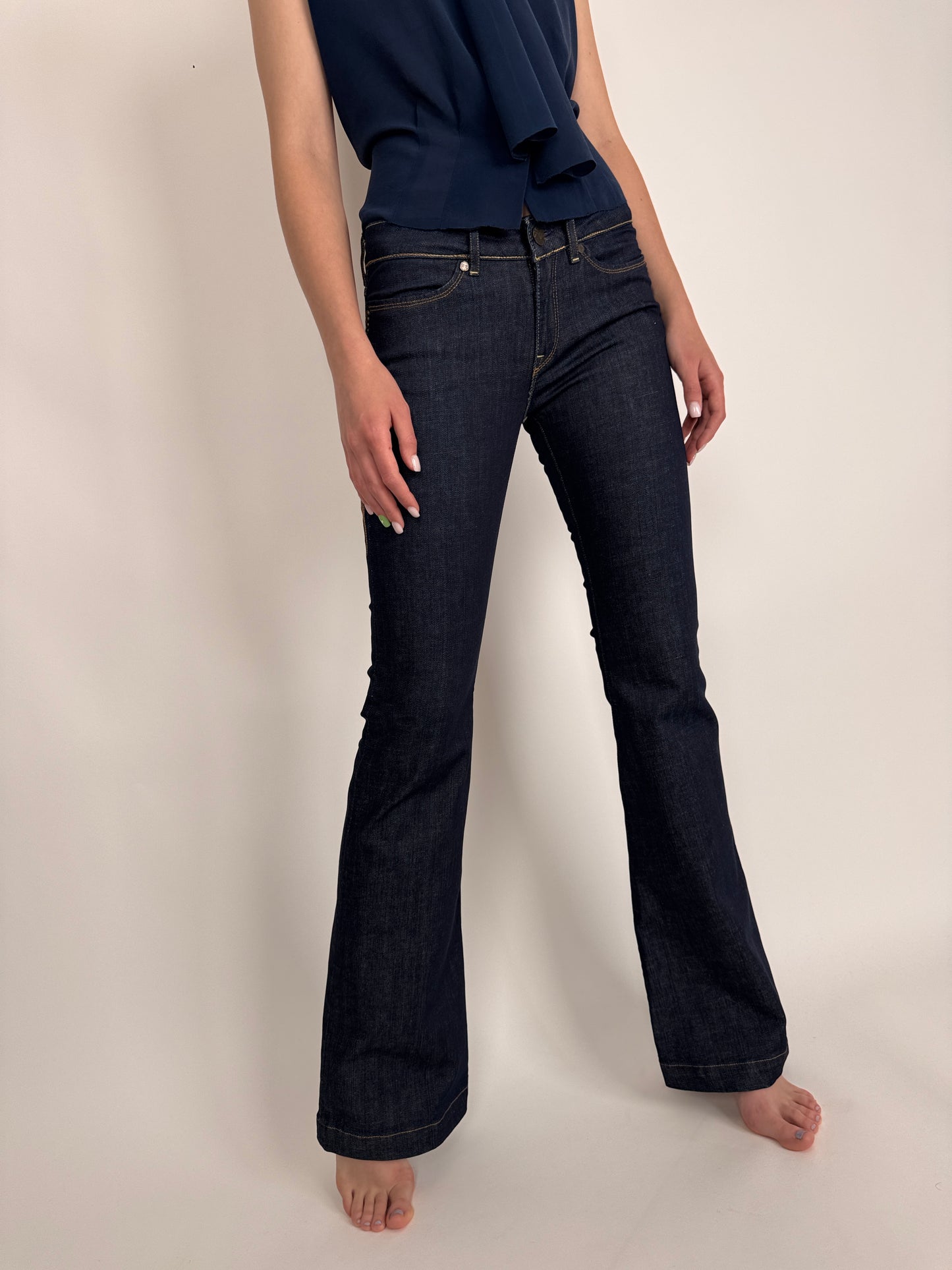 Jeanși vintage super premium raw modelatori Replay în croi super actual