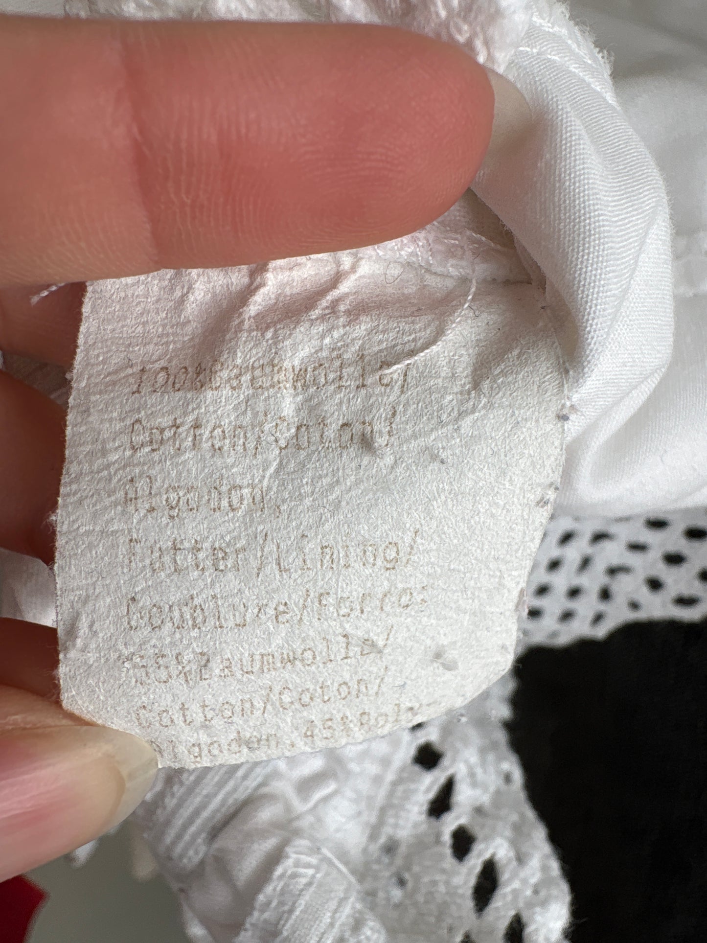 Corsaj vintage din pânză cu umeri bufanți și dantelă macrame lucrată manual