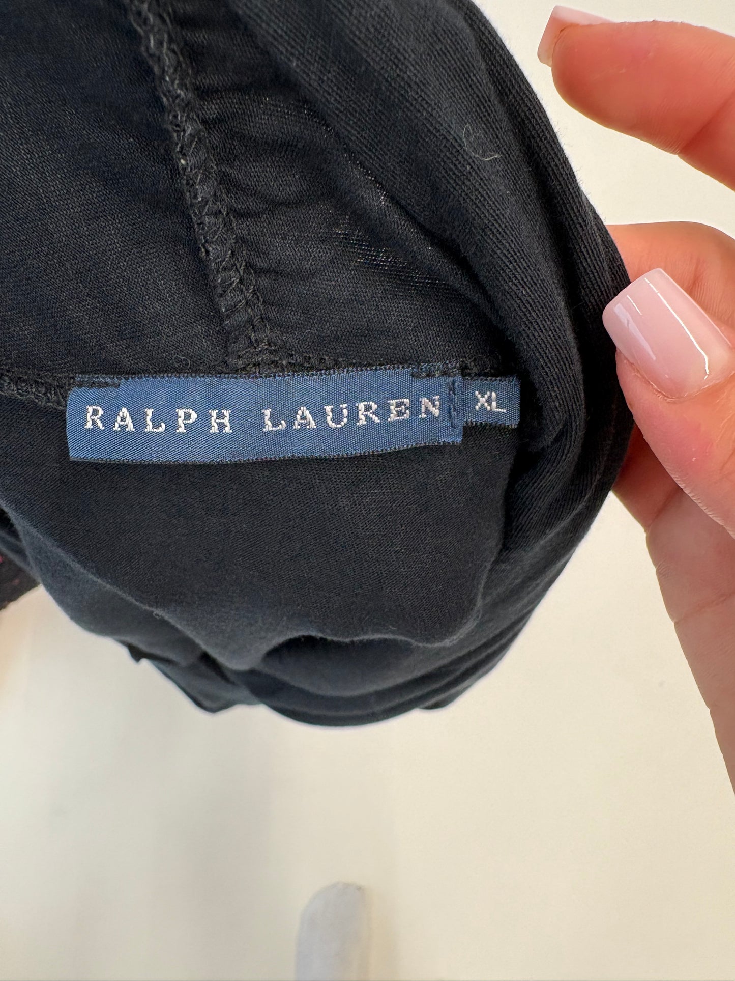 Bluză petrecută Ralph Lauren din jerse de bumbac