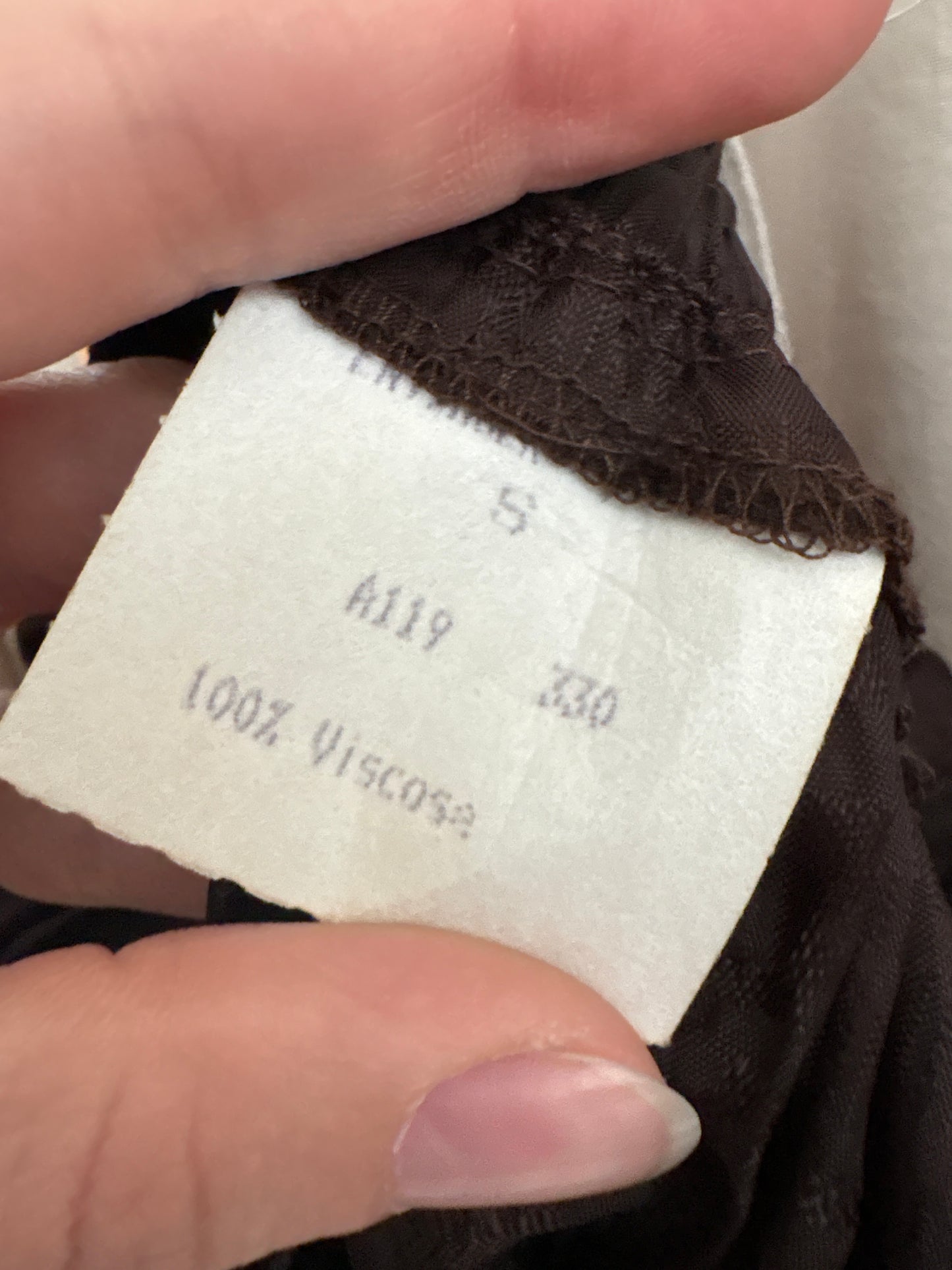 Fustă vintage din jacquard super vaporos de vară chocolate brown