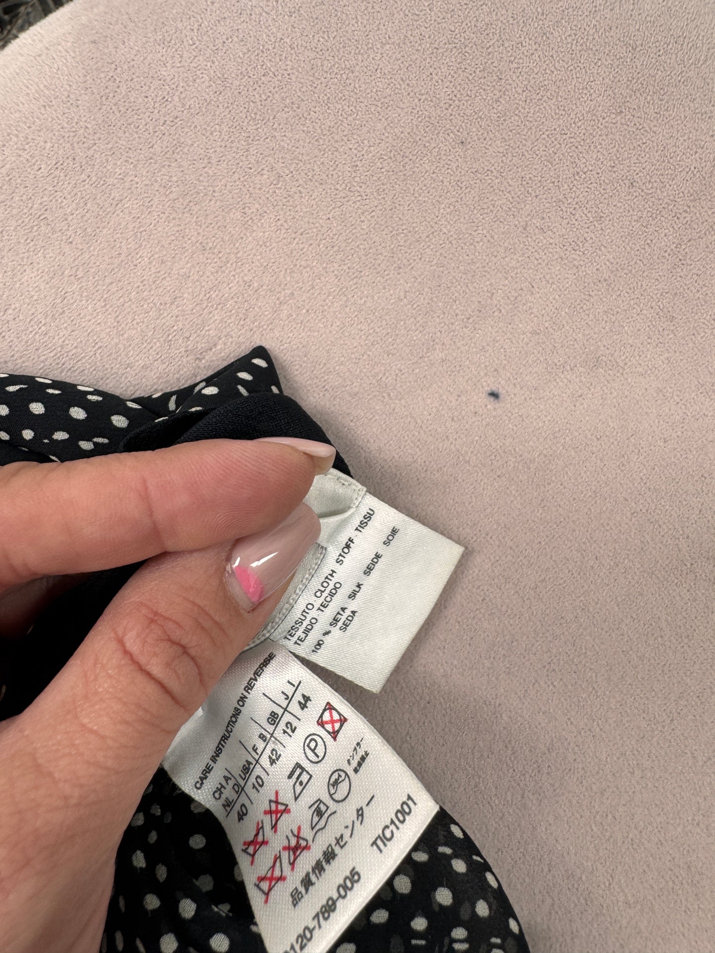 Rochie Max Mara din mătase naturală în bie cu buline