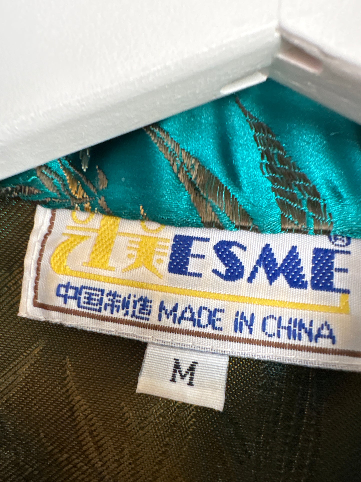 Top asiatic din jacquard superb de mătase naturală