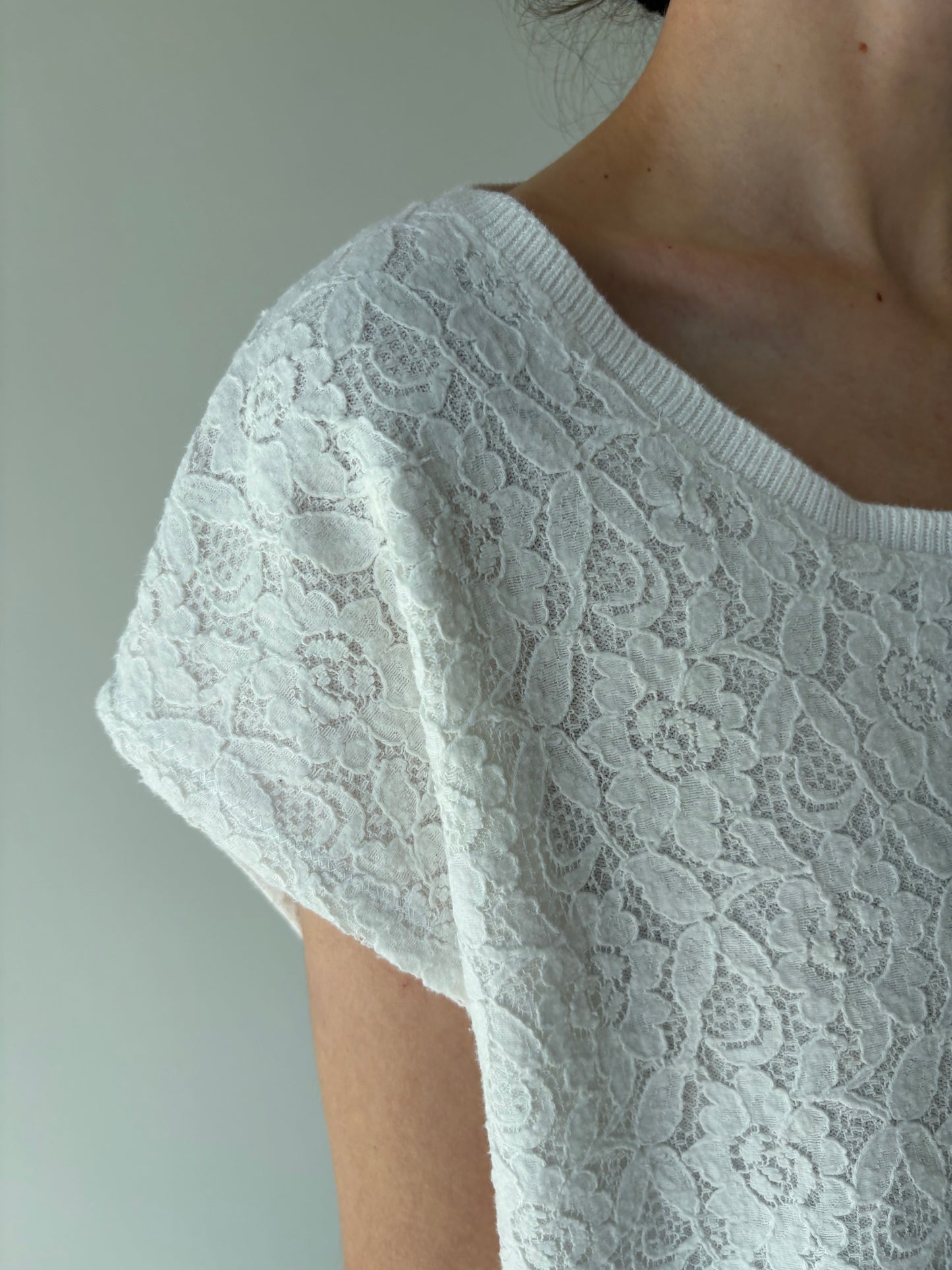 Top din jerse de bumbac și dantelă premiul
