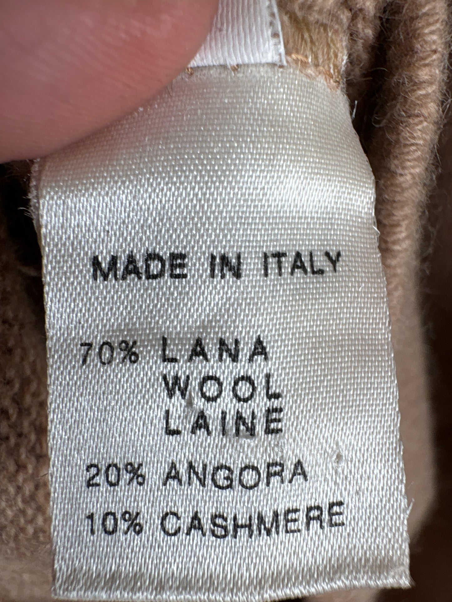 Set camel de gramaj mare excepțional din lana merino, Angora și cașmir