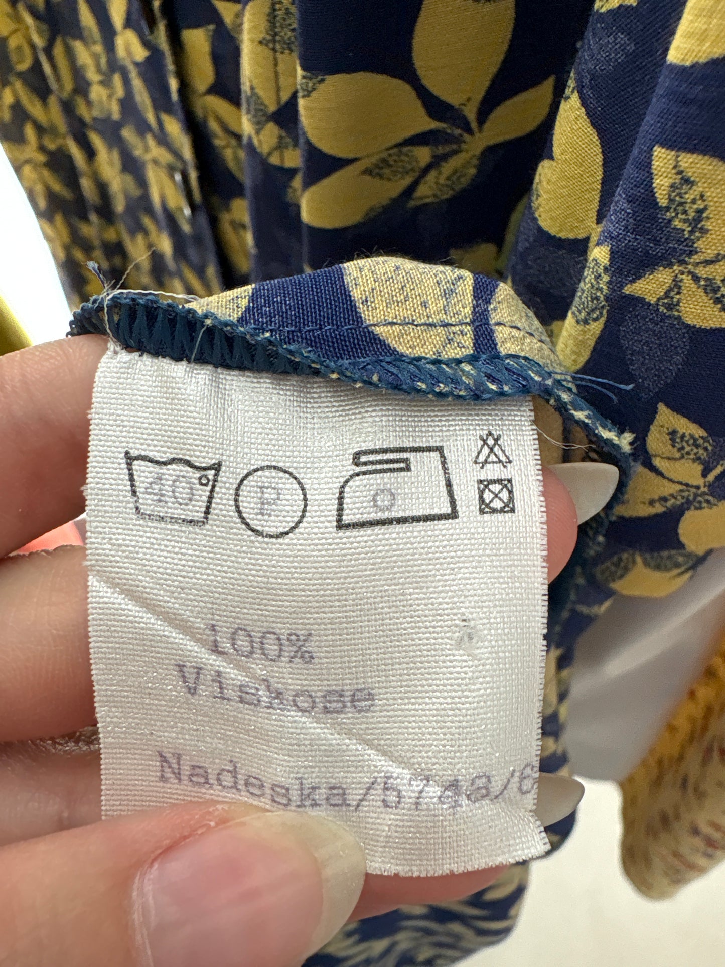 Rochie maxi vintage super vaporoasă Navy blue cu talie marcată reglabilă la spate