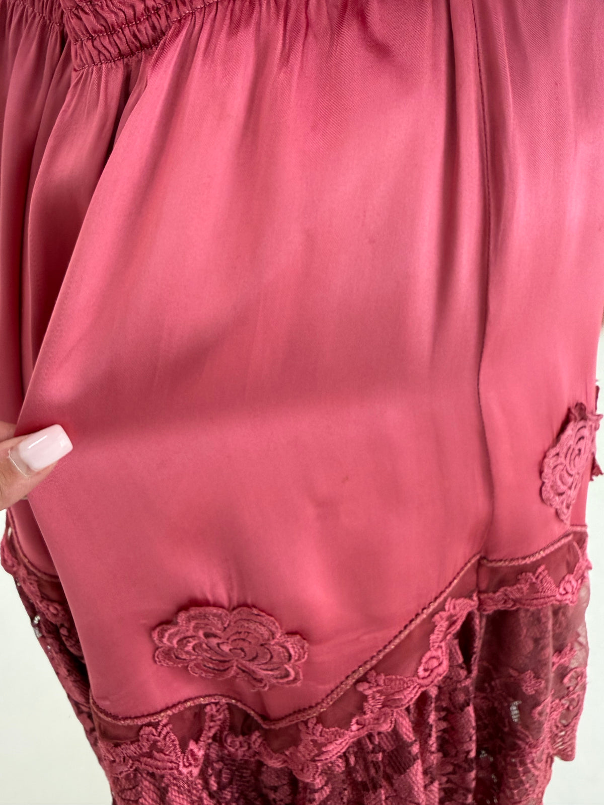 Fustă maxi rose pink din materiale excepționale în croi ultra amplu