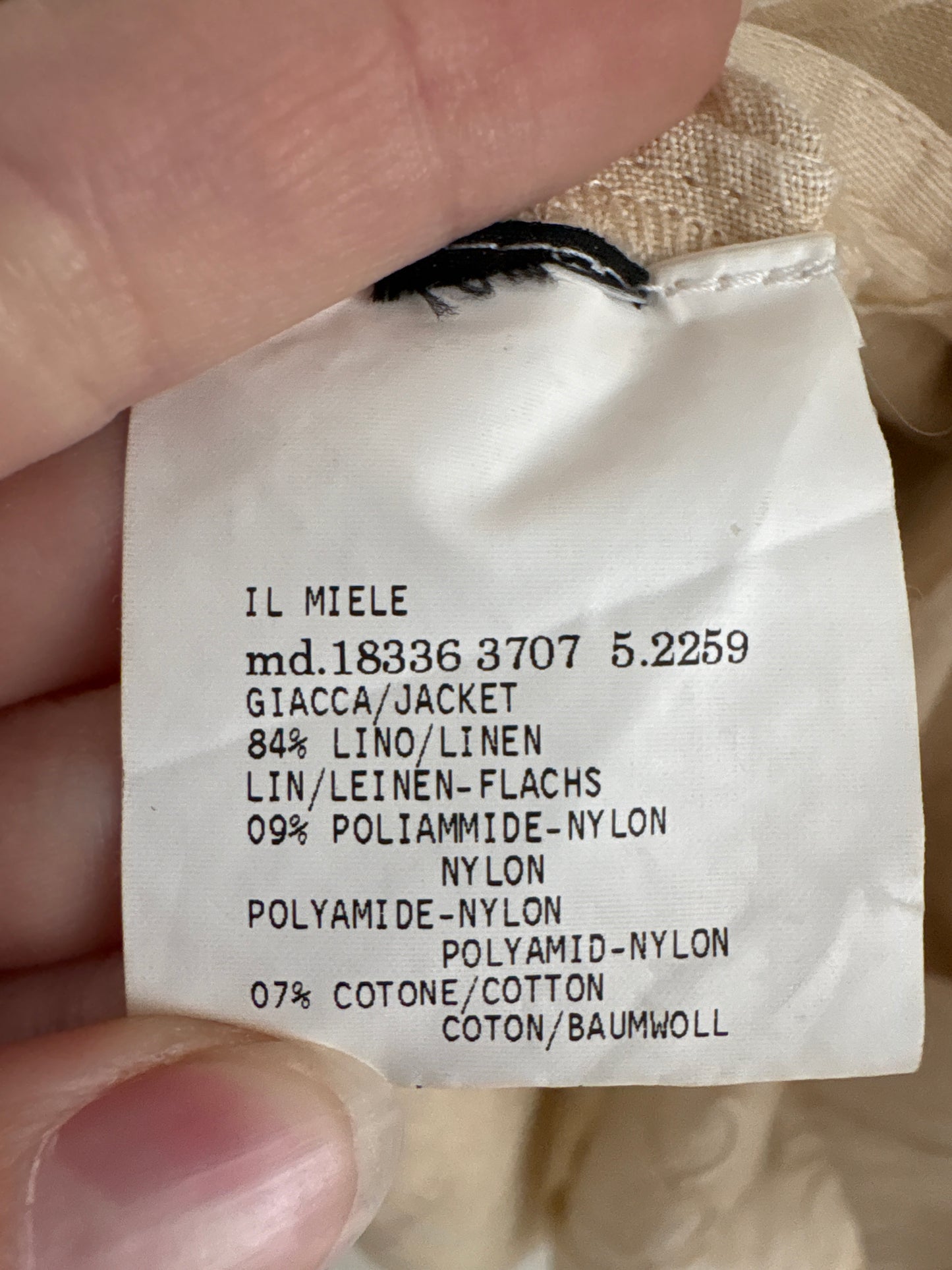 Sacou vintage italian camel din in excepțional cu aplicații manuale 3D