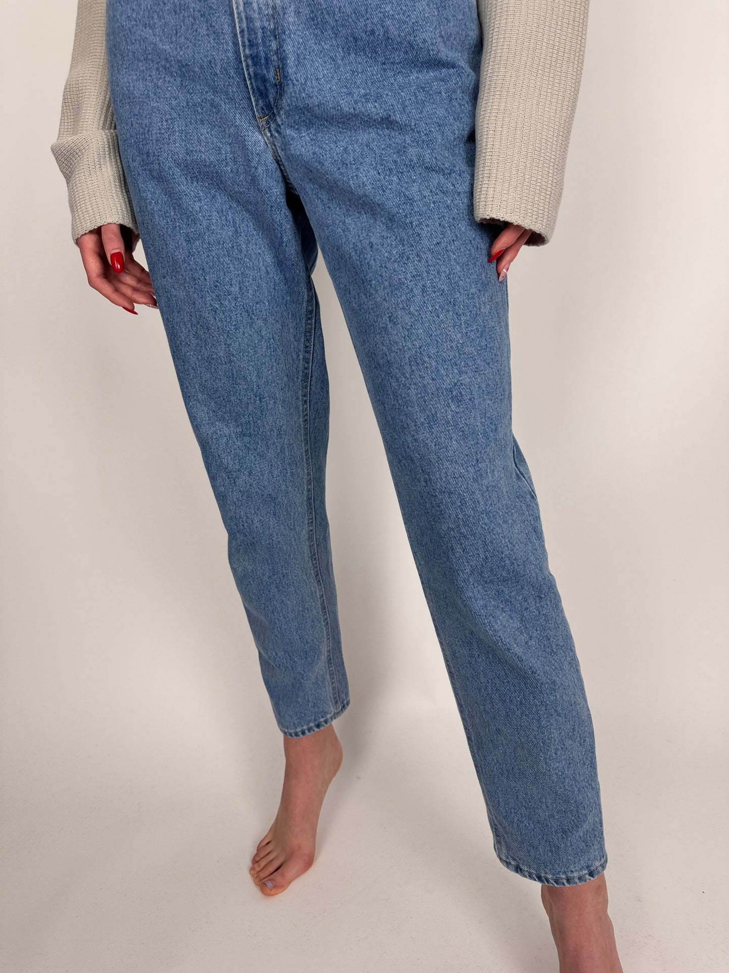Jana și vintage tall mom fit cu talie înaltă classic wash