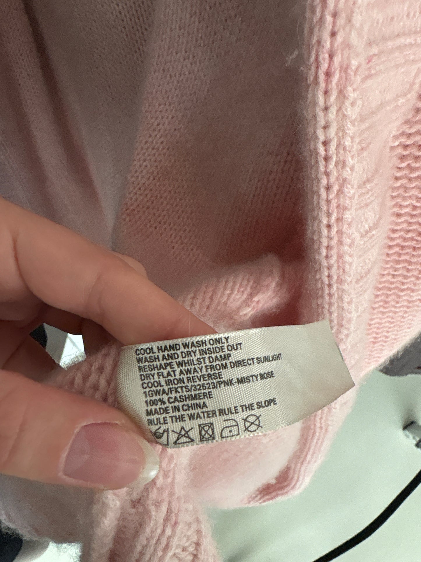 Cardigan din cașmir high end în croi lung powder Pink cu guler mare