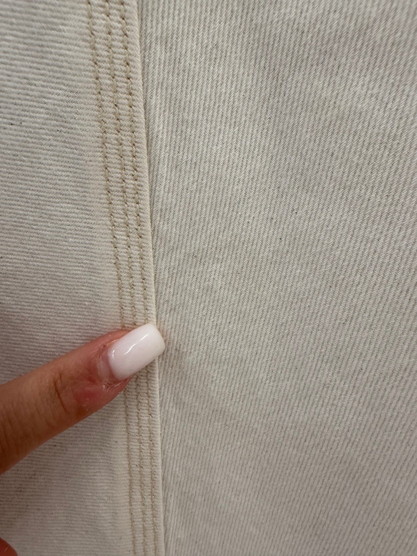 Fustă Max Mara light nude din canvas de bumbac midi lung