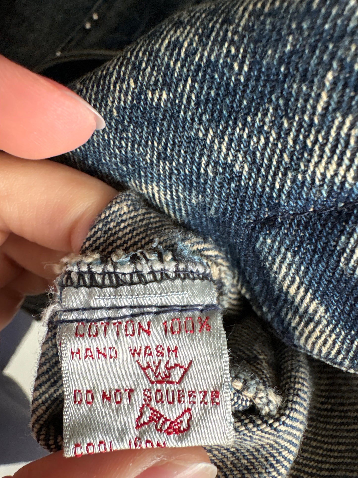 Geacă vinatge luxury din jeans cu piele de șarpe și aplicații manuale