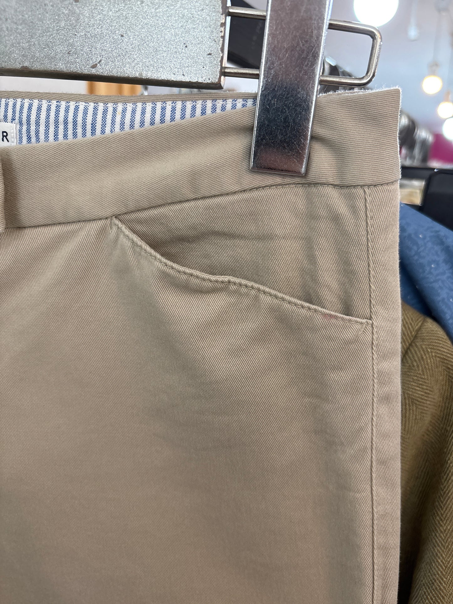 Pantaloni din poplin strech de bumbac Tommy Hilfiger