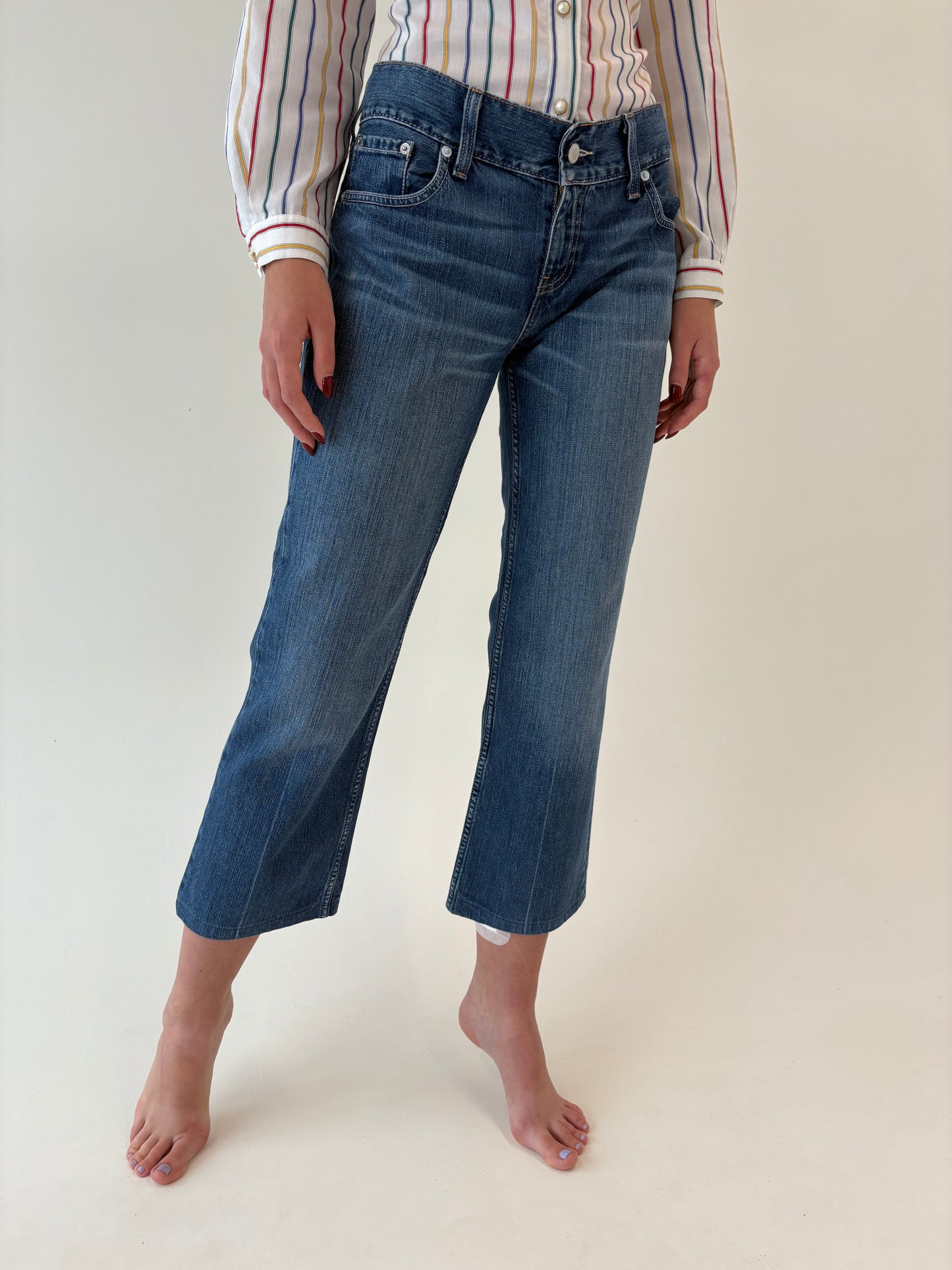 Jeans Levi’s straight leg petite model ‘Eve’ clasic wash
