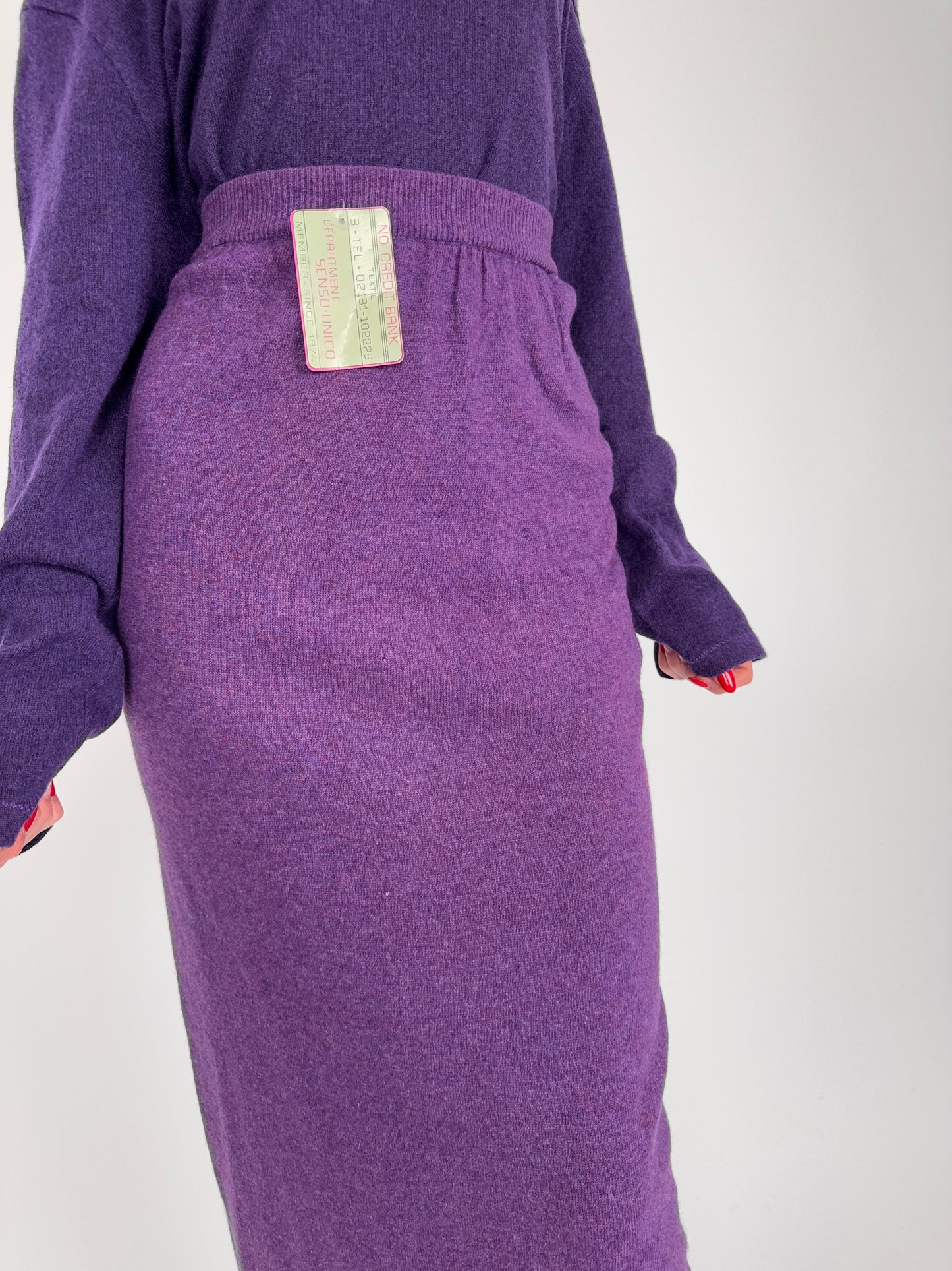 Fustă nouă maxi Iris purple 80% lana