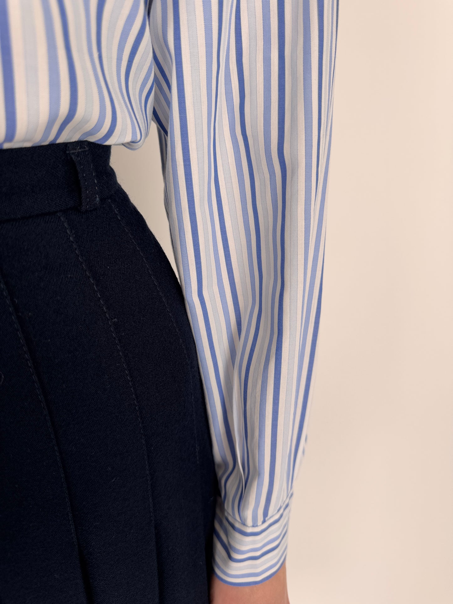 Cămașa premium italiană din poplin de bumbac cu dungi