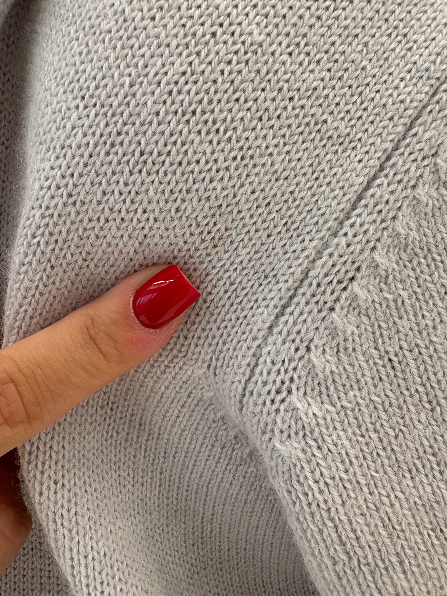 Top de gramaj mare silver gray din lana merino extrafina