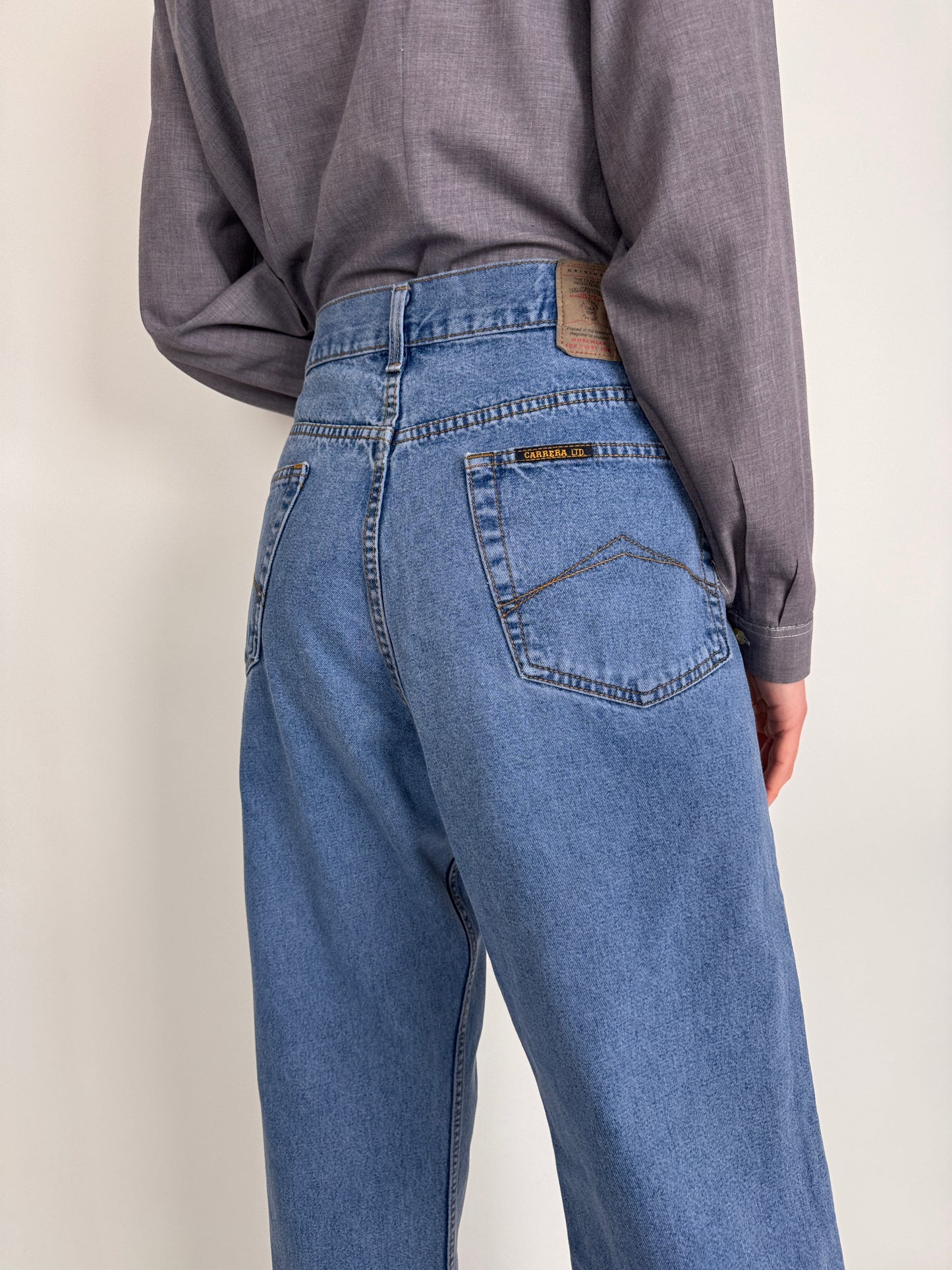 Jeanși vintage premium italienești straight leg classic wash