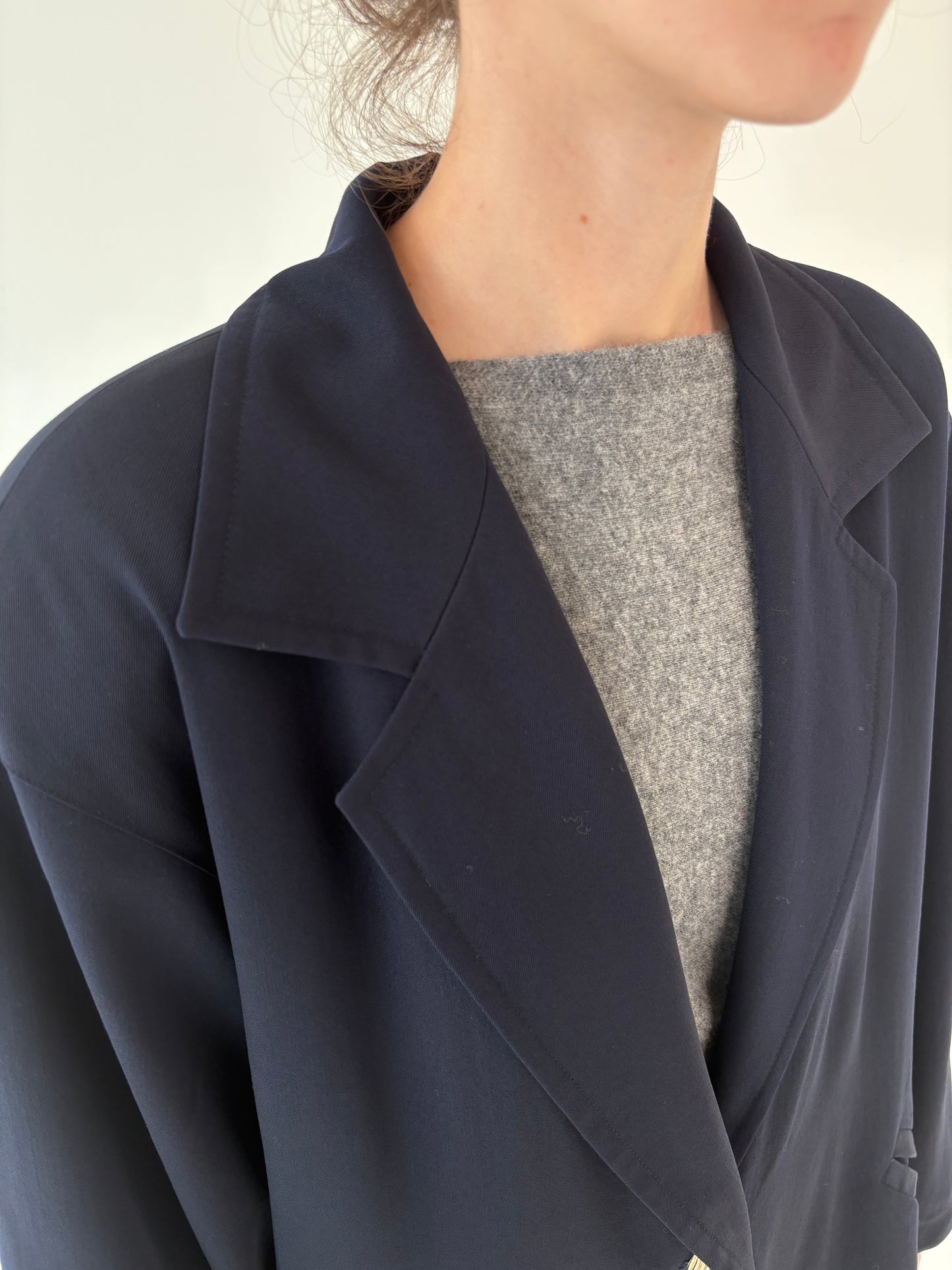 Pardesiu în stil Balenciaga de brand luxury plus size Marina Rinaldi din lana extrafina