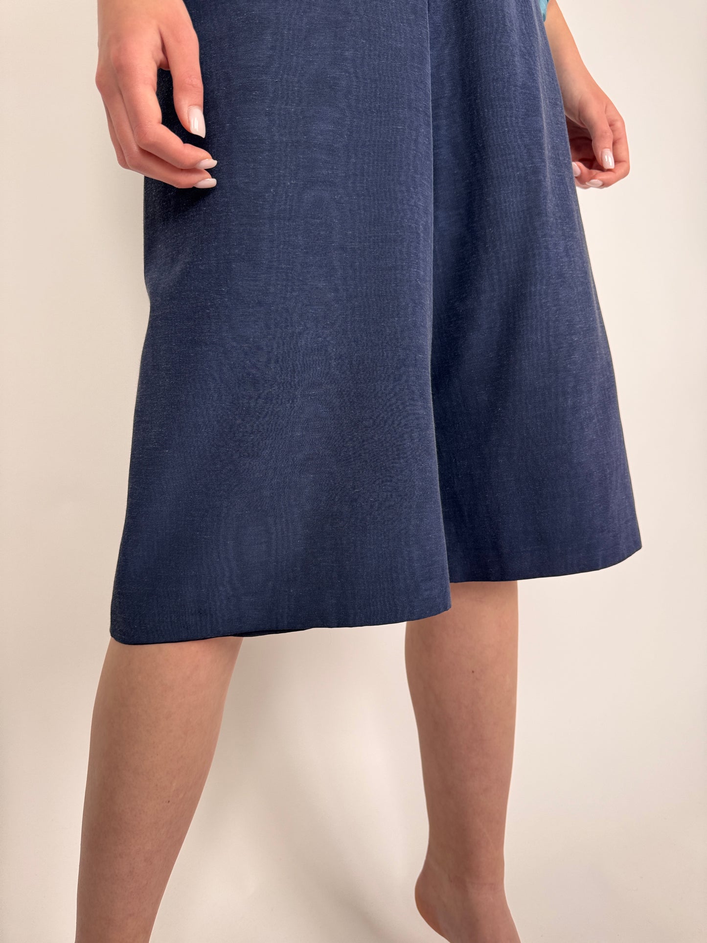 Culottes vintage cu talie ultra înaltă de la zi la seară