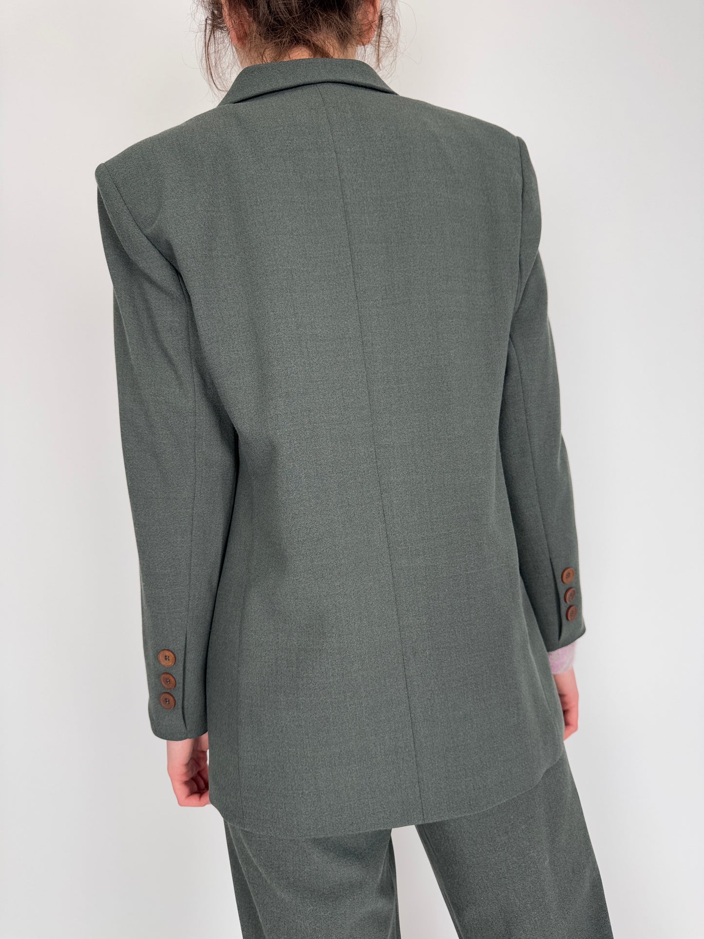 Costum vintage premium Delmod din lana extrafina strech