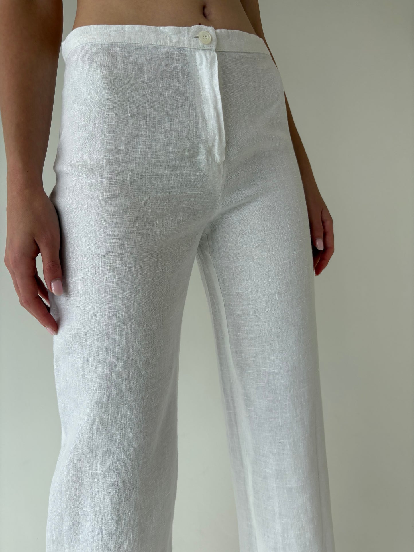 Pantaloni premium tall italienești din in