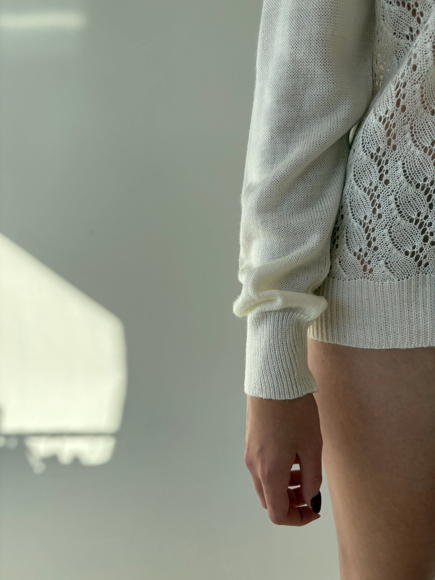 Cardigan vinatge dantelat din mix de lana extrafina