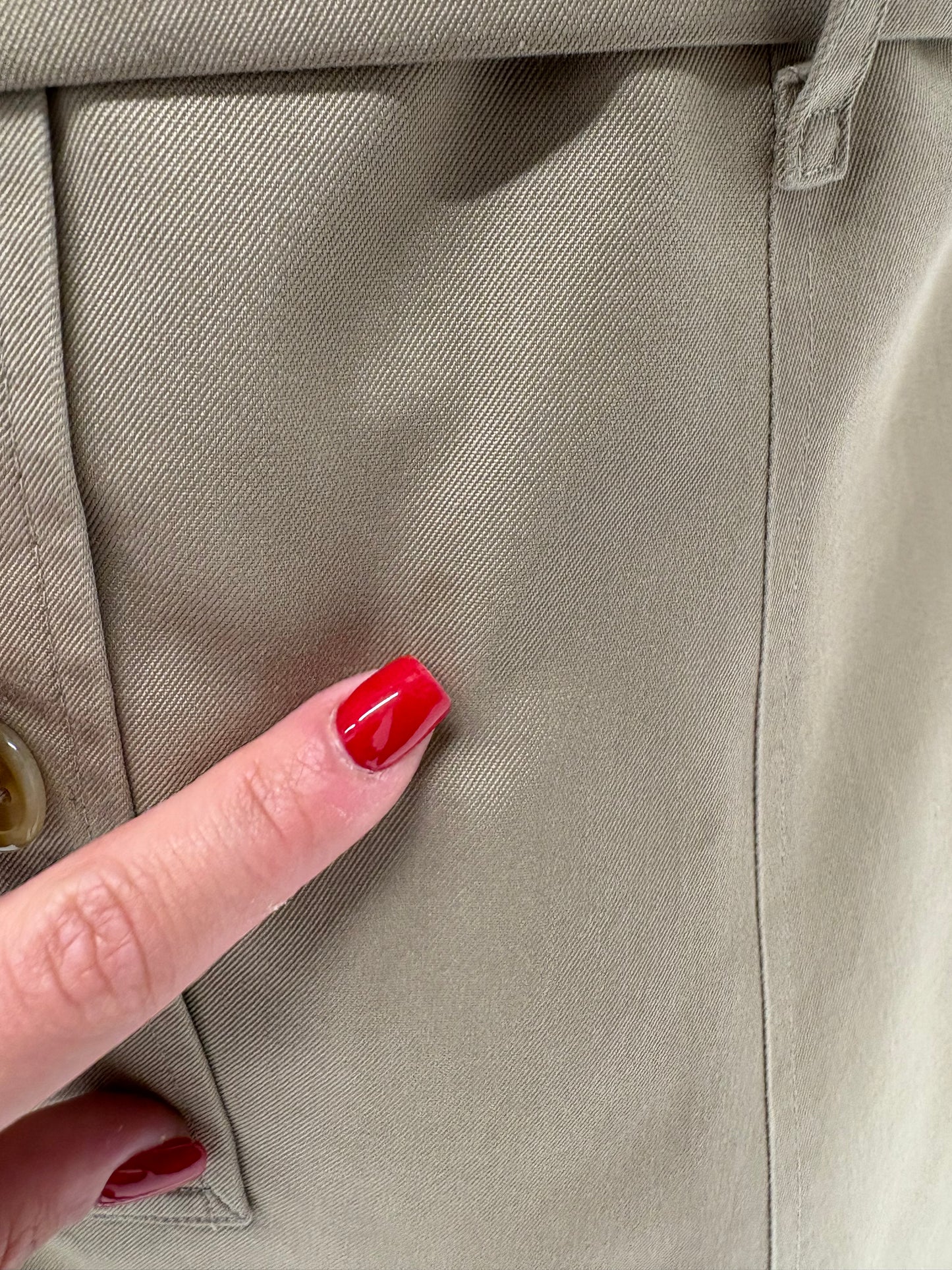 Trench vintage Burberry camel cu talie marcată reglabilă din gabardină