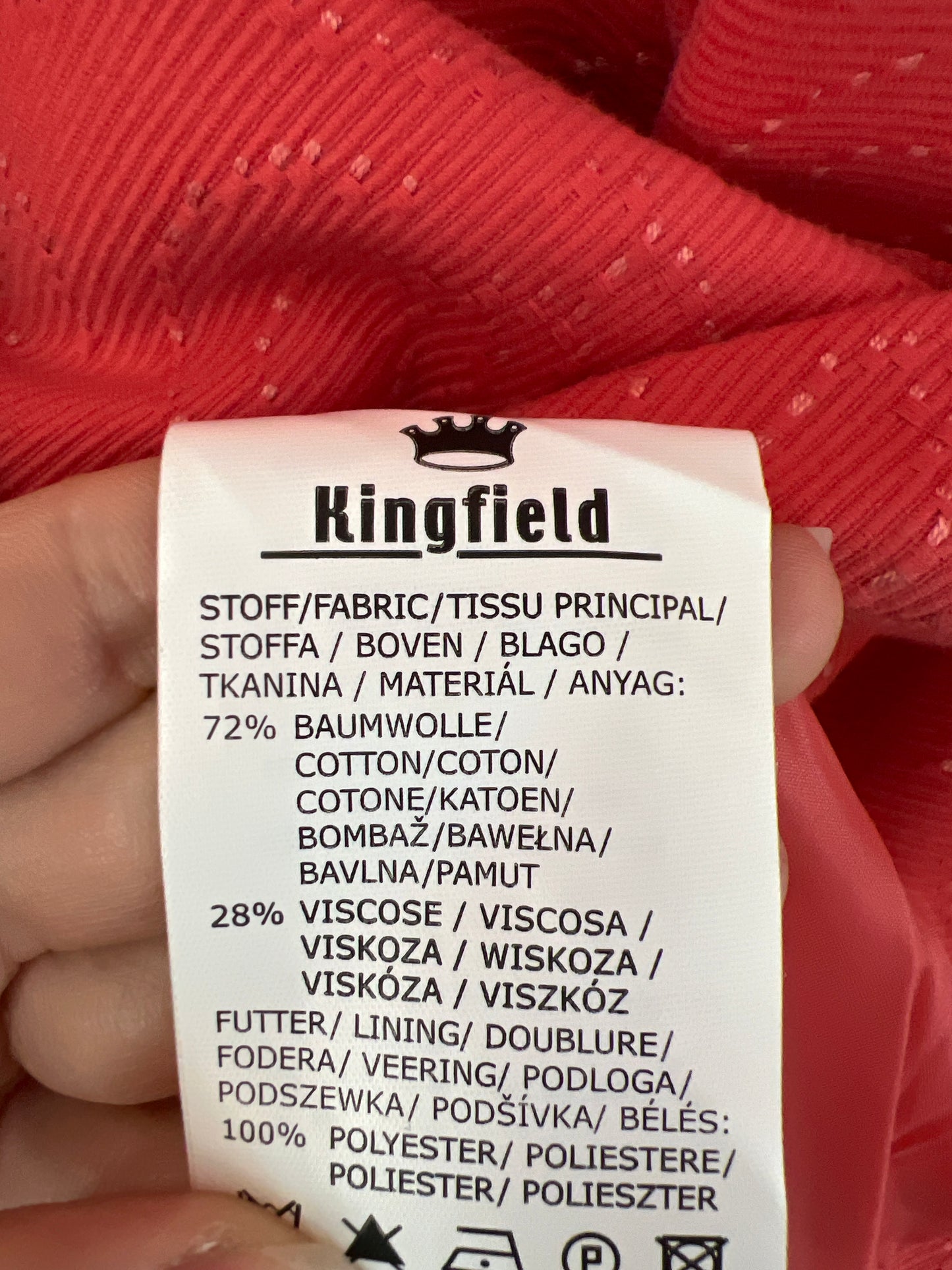 Sacou petite strawberry pink din brocart subțire în croi ușor cambrat