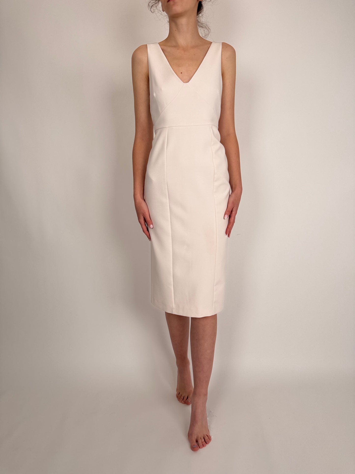 Rochie nouă luxury Ivy&Oak butter white cambrata
