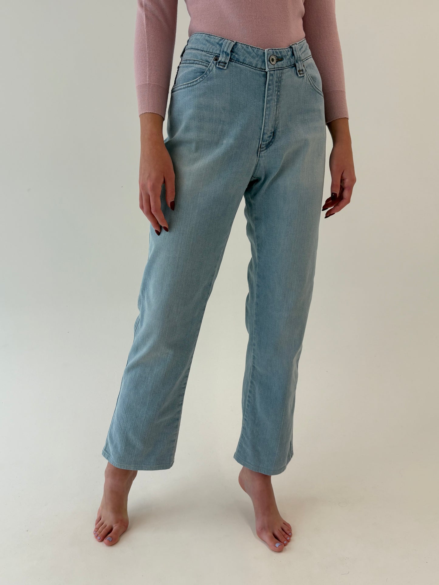 Jeans Armani straight leg ușor modelatori